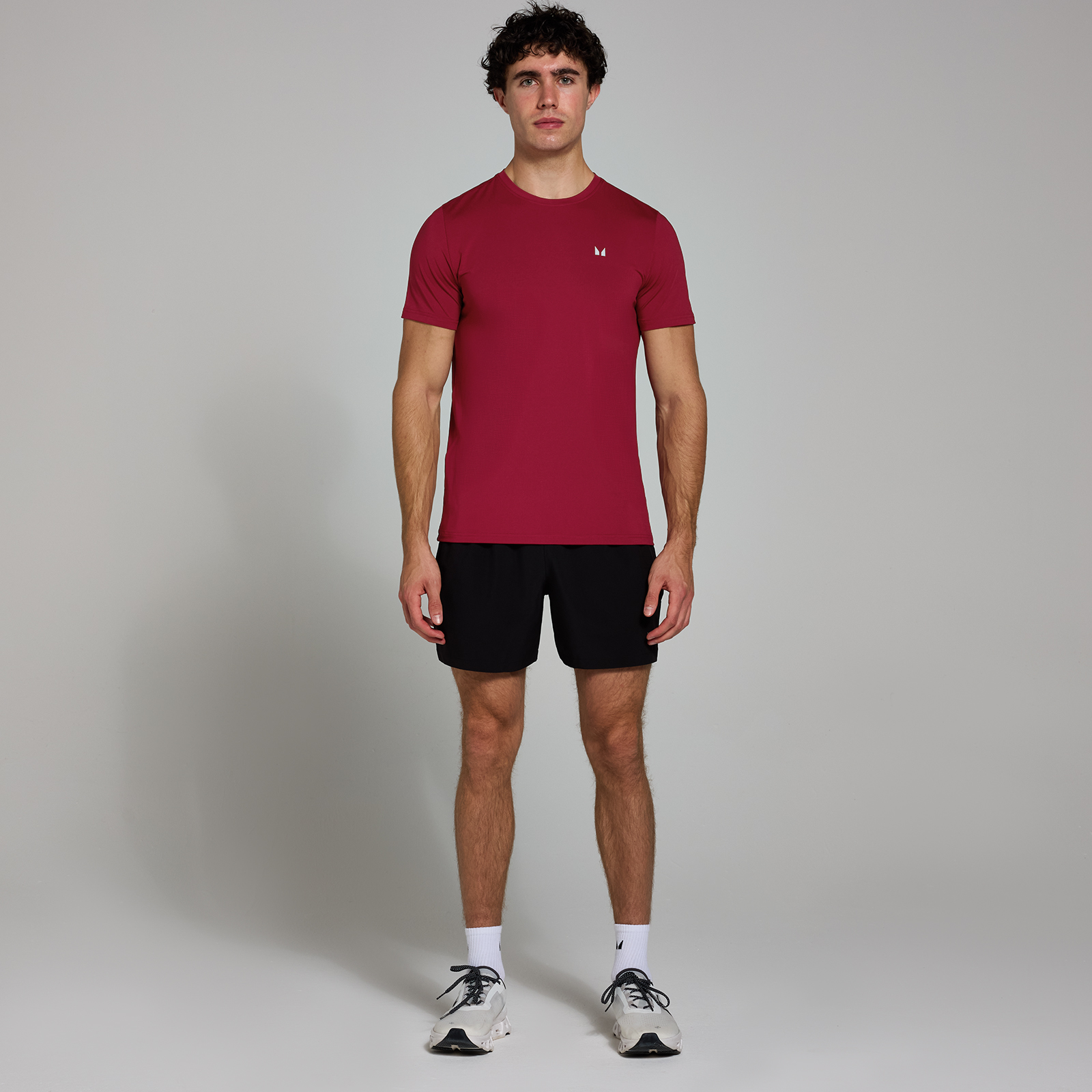 5059883404288 - MP Herren Active Gitter-T-Shirt – Dunkelrot - XL
