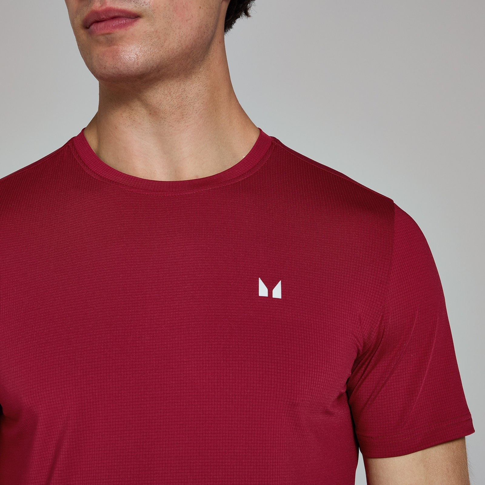 Thumbnail - MP Herren Active Gitter-T-Shirt – Dunkelrot - XL
