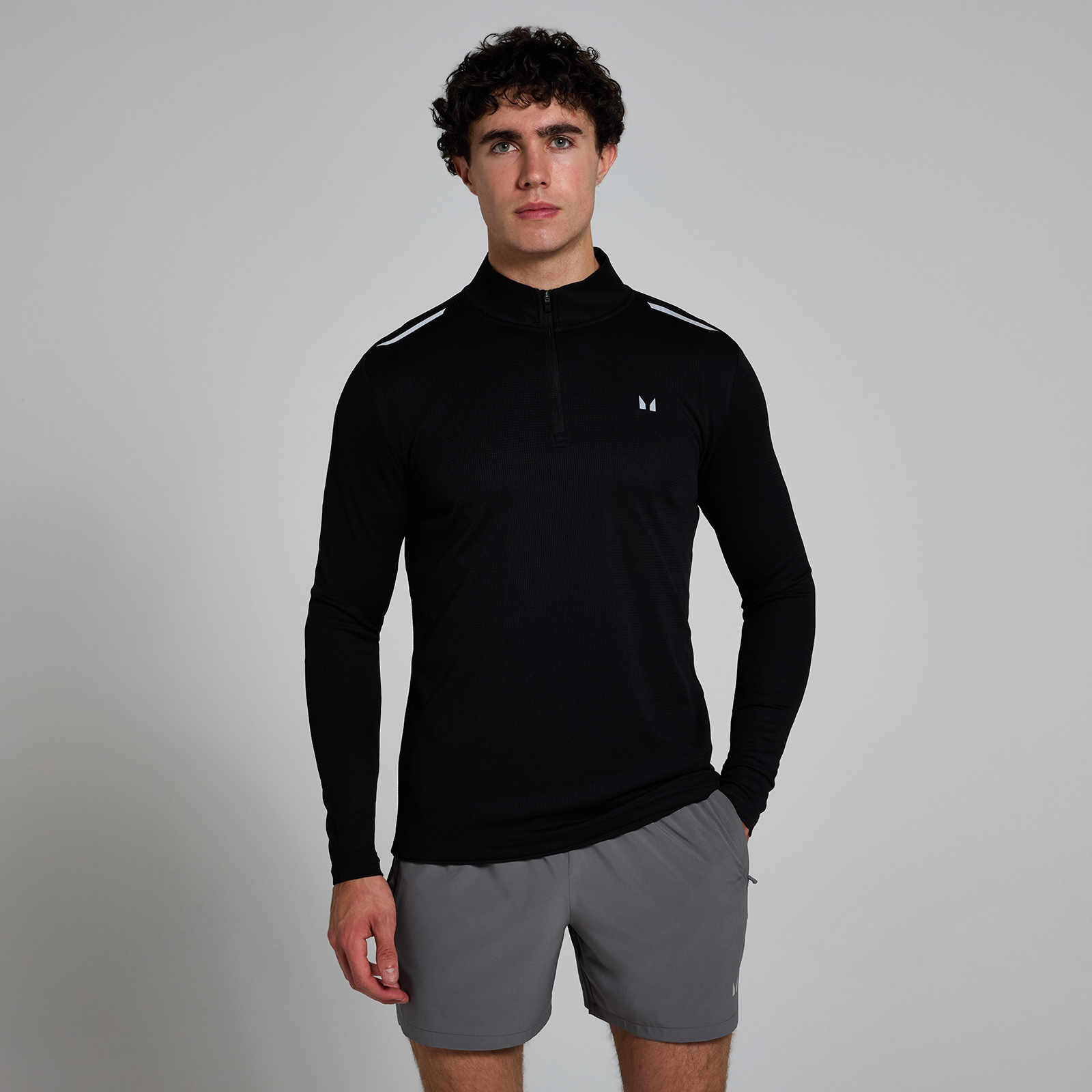 Myprotein UK MyProtein MP Men's Active Gridded 1/4 Zip - Black - S