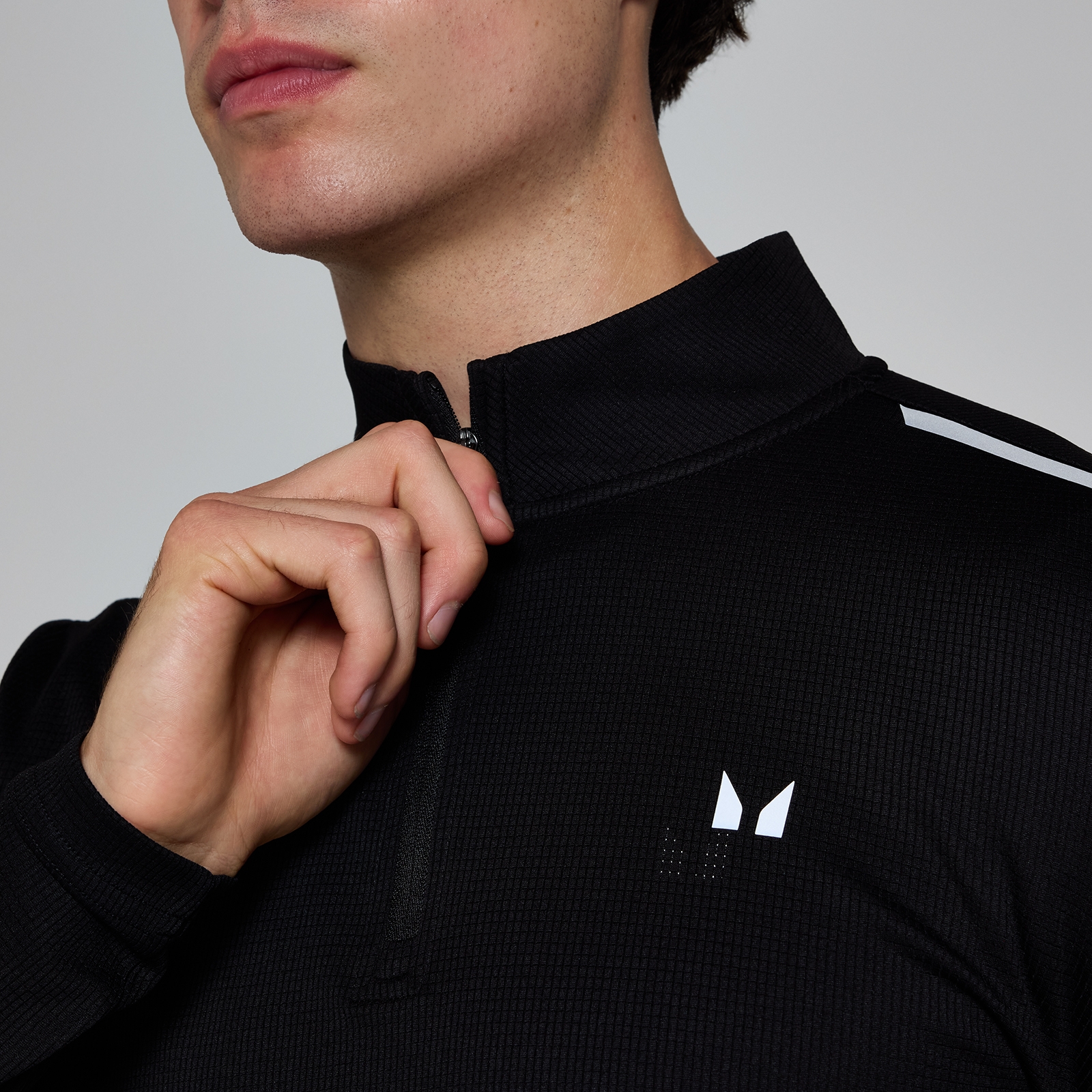 Thumbnail - MP Herren Active Top mit 1/4-Reißverschluss – Schwarz - XXL