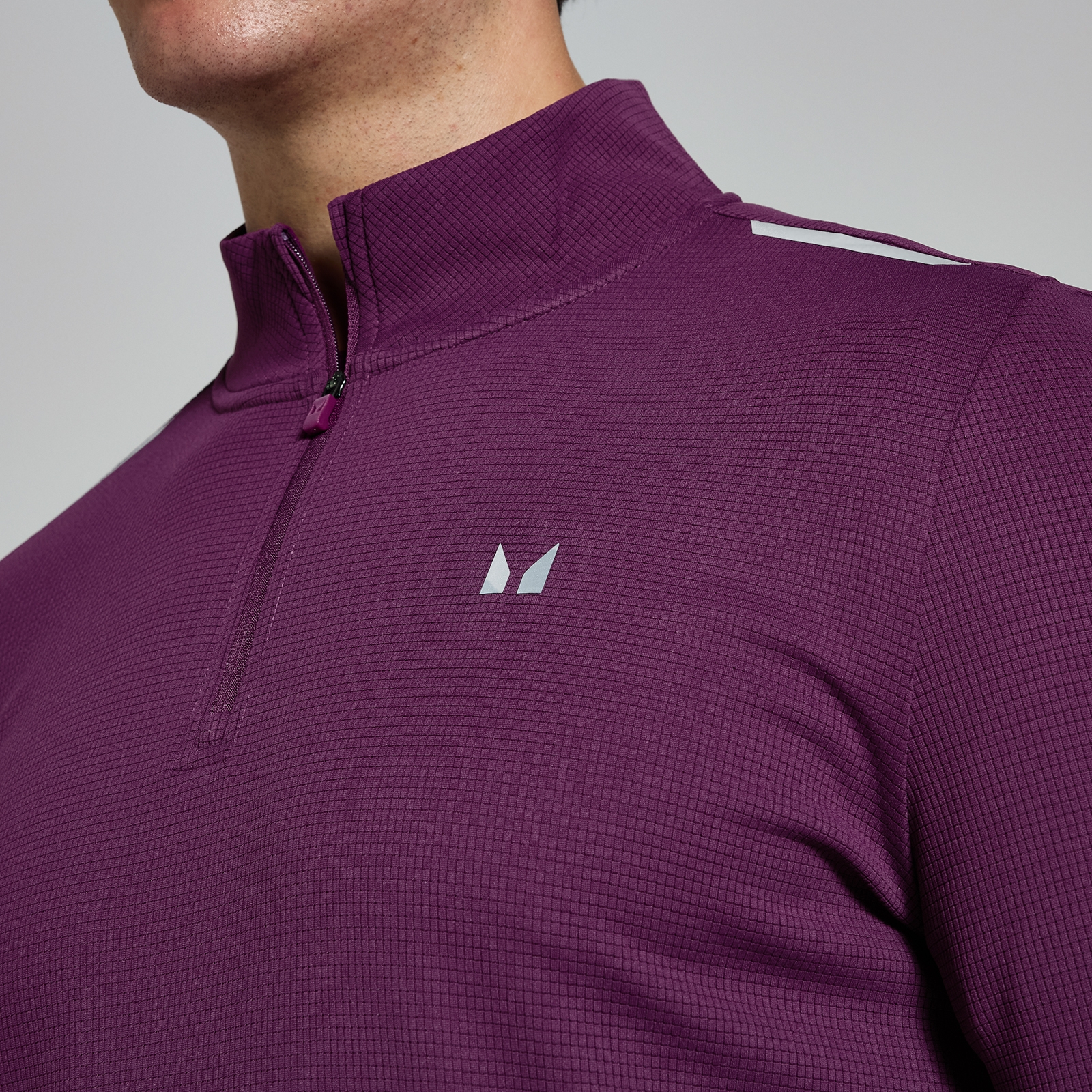 Thumbnail - MP Herren Active Top mit 1/4-Reißverschluss – Violett - XS