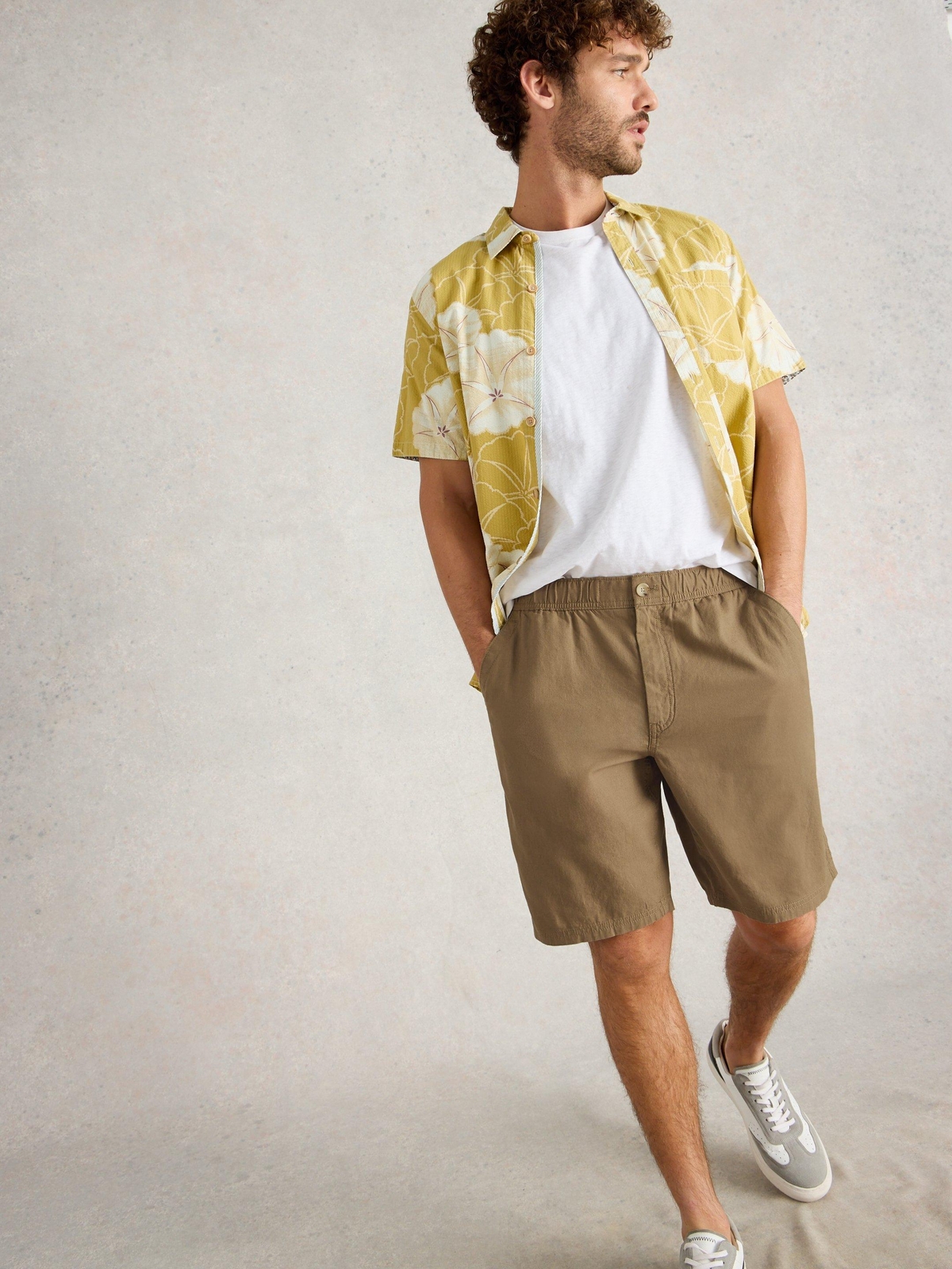 Shorts aus Leinenmischung - 32/R