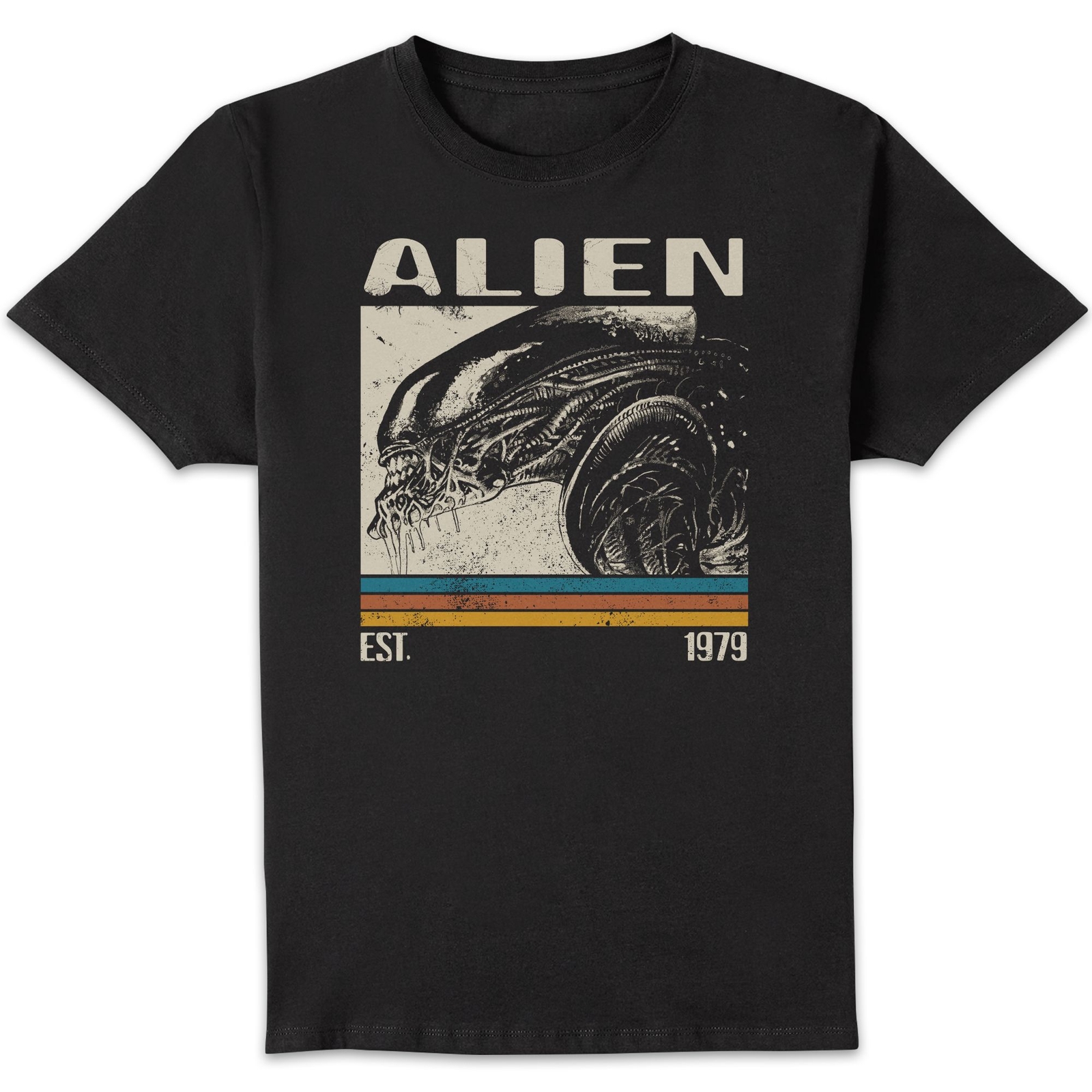 Alien Retro Bars Unisex T-Shirt - Black - 5XL