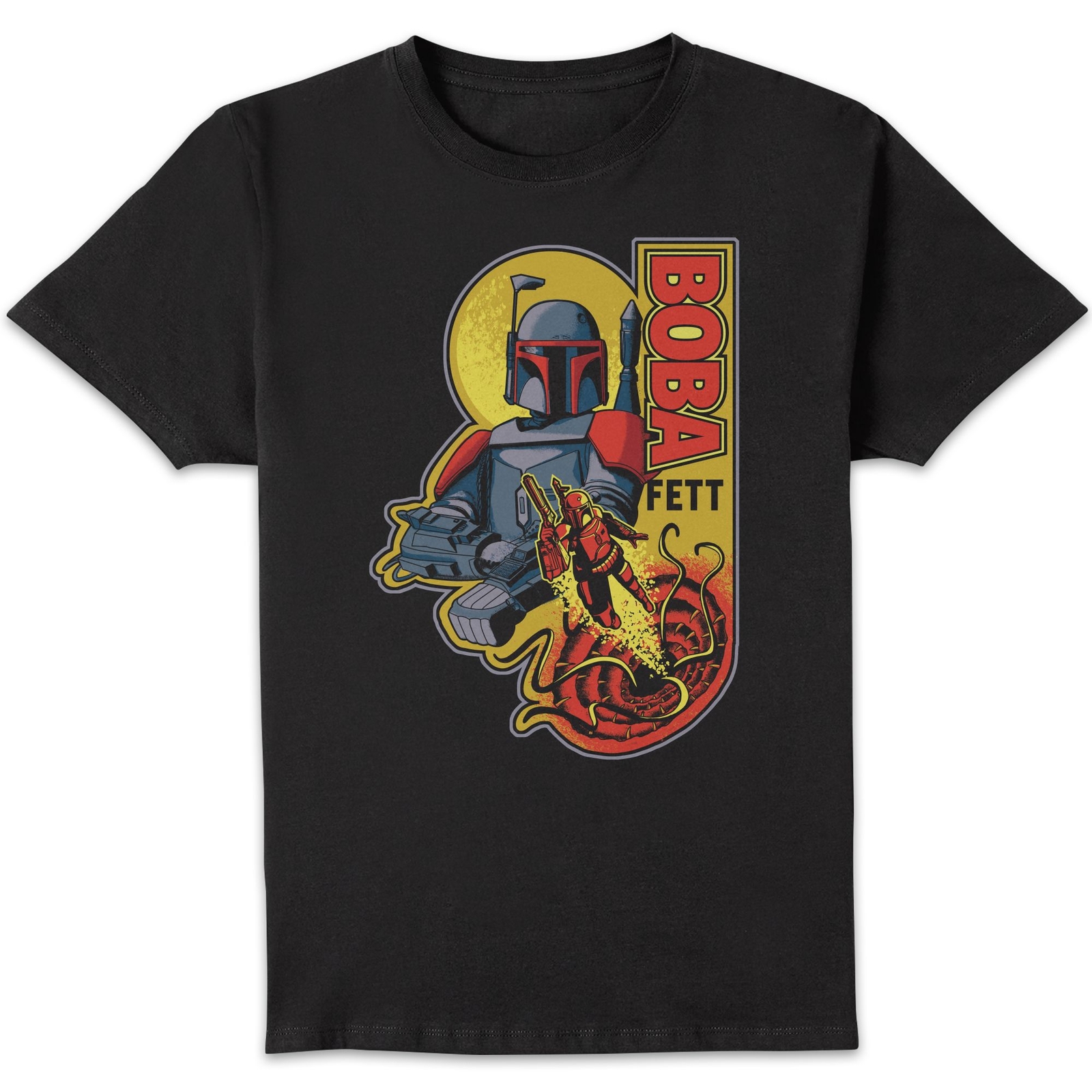 Star Wars Boba Multicolour Unisex T-Shirt - Black - 3XL