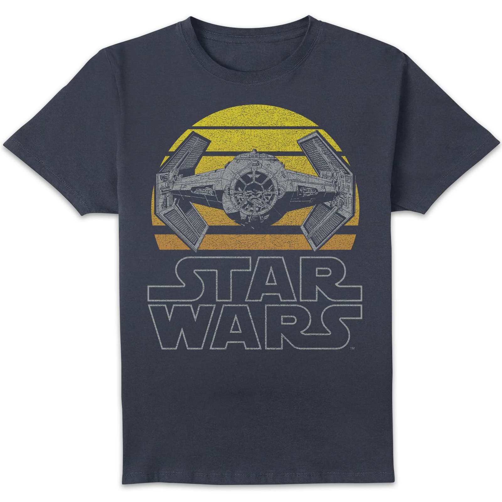 Star Wars Tie Fighter Moon Unisex T-Shirt - Navy - XS