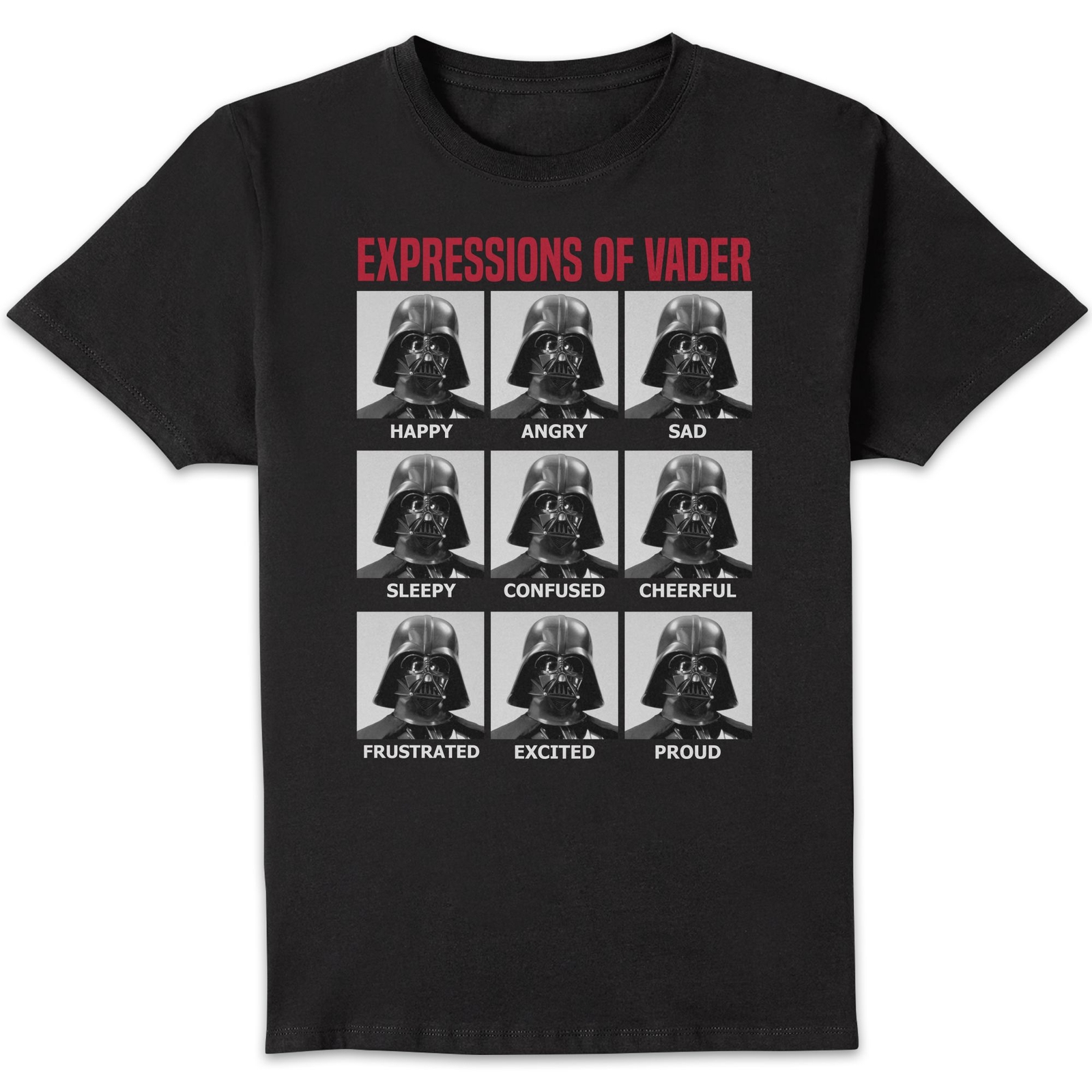 Star Wars Expressions Of Vader Unisex T-Shirt - Black - XL