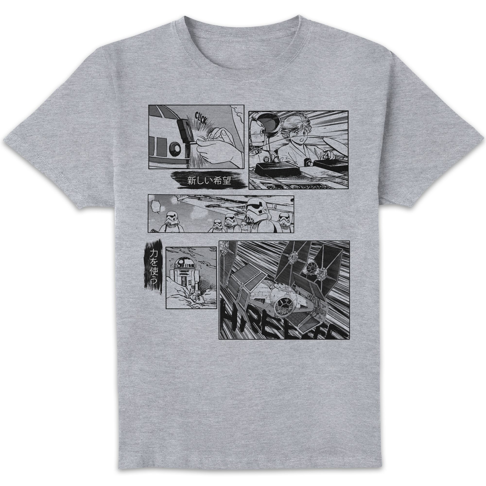 Star Wars Manga Unisex T-Shirt - Grey - 5XL