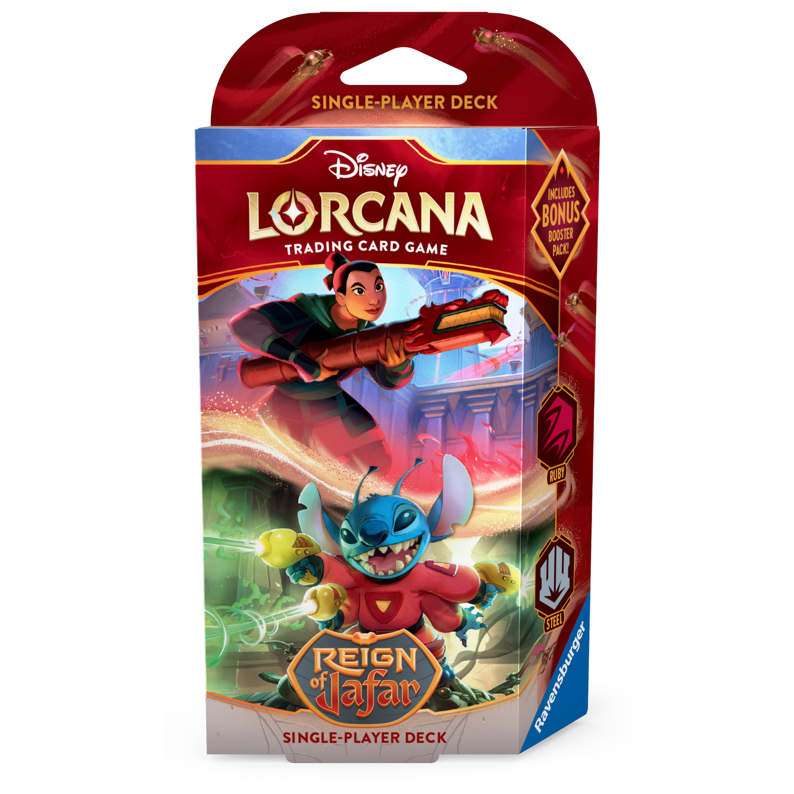Disney Lorcana Trading Card Game Reign of Jafar Ruby & Steel Starter Deck