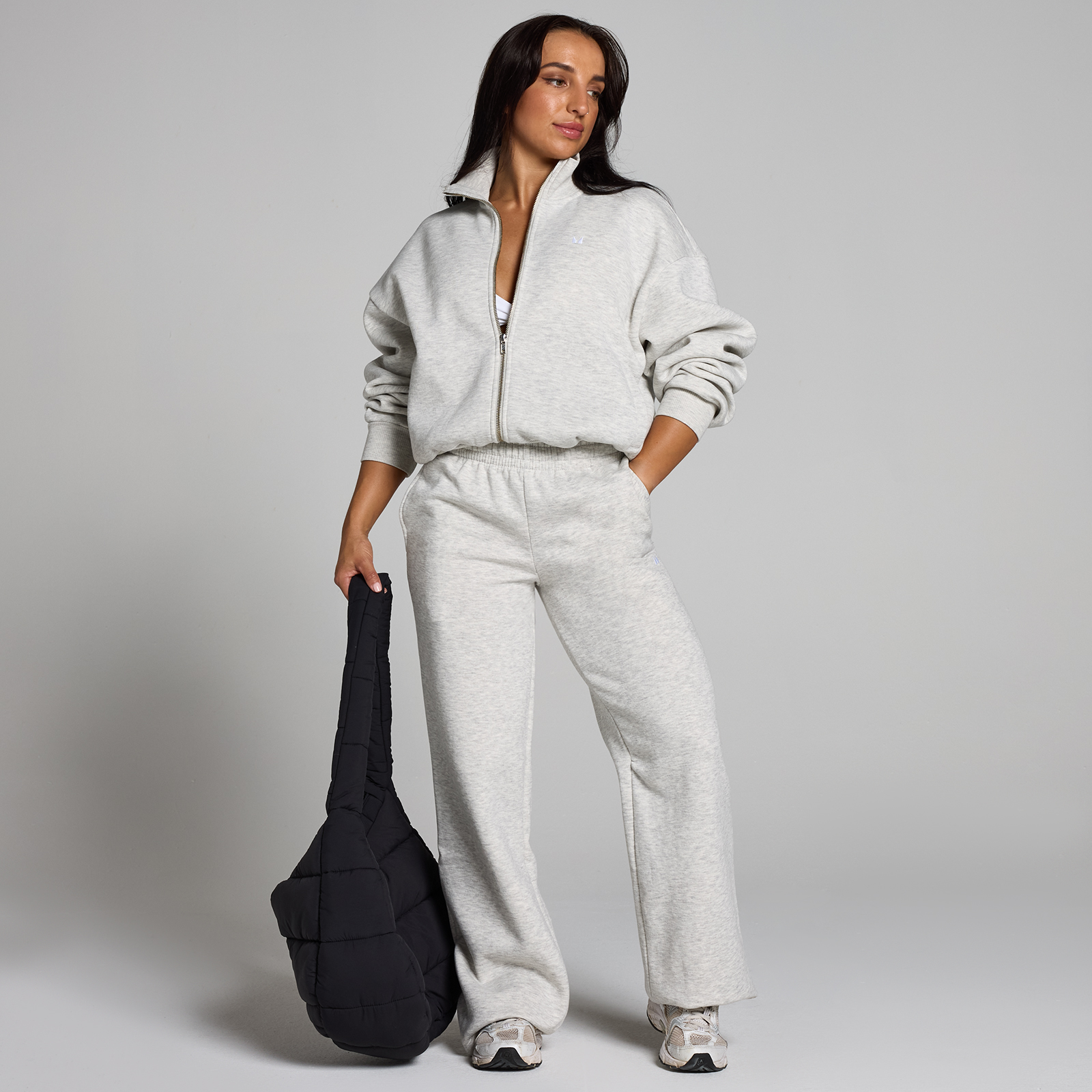 5059883405391 - MP Damen Basics Jogginghose mit zierlicher Passform und geradem Bein – Hellgrau  - S