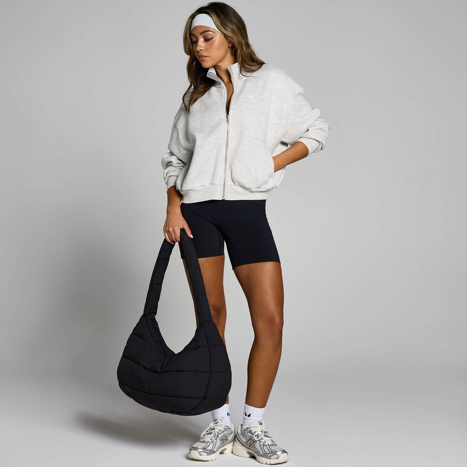 5059883405667 - MP Damen Basics Bomberjacke mit durchgehendem Reißverschluss – Hellgrau - XL 5059883405667 - MP Damen Basics Bomberjacke mit durchgehendem Reißverschluss – Hellgrau - XL