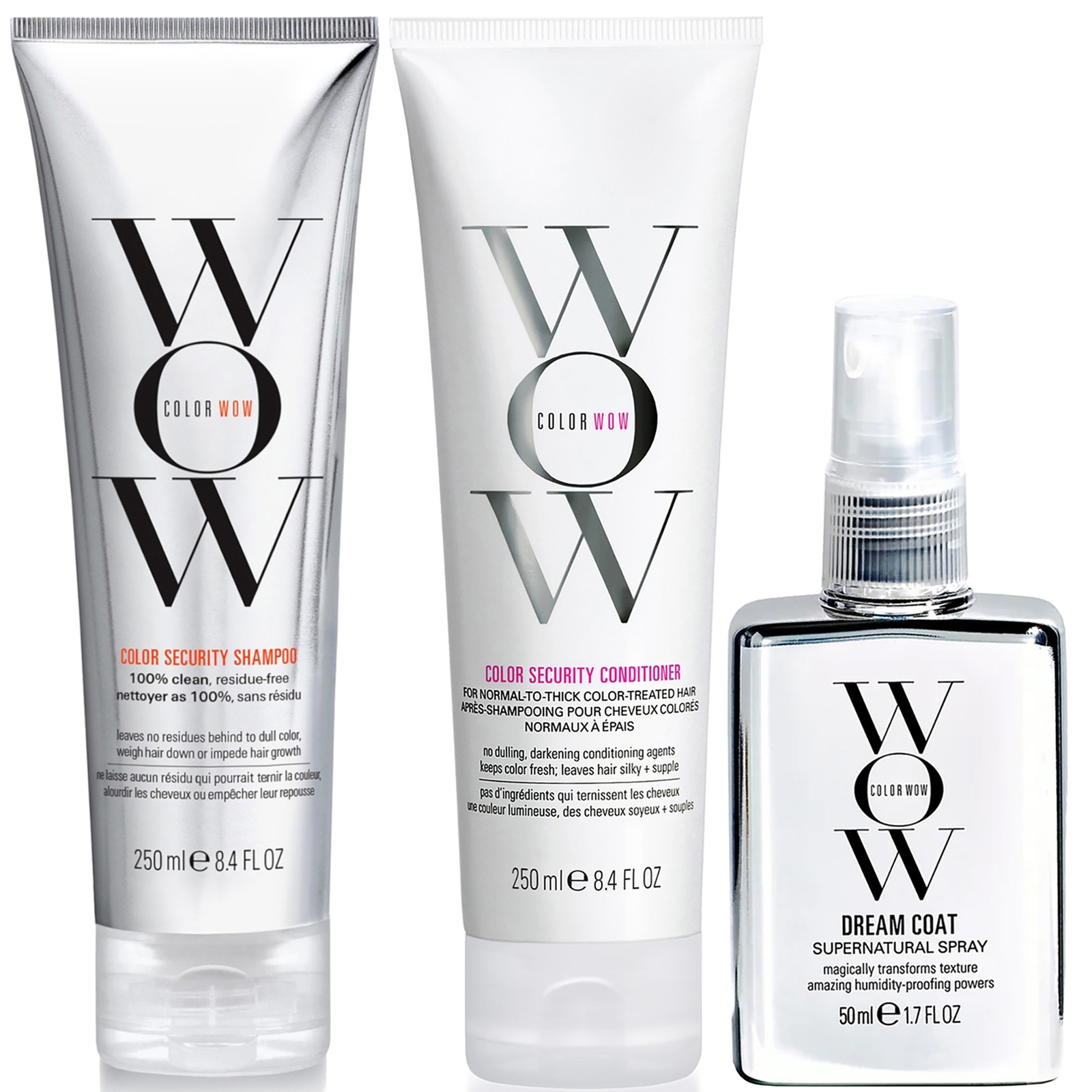 

Color Wow Dream Clean Normal to Thick and Travel Dream Coat Supernatural Spray Trio