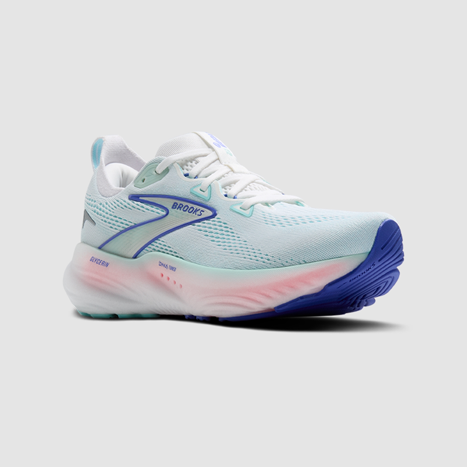 Brooks Women's Glycerin 22 - 110 White/Limpet Shell/Amparo Blue - 6