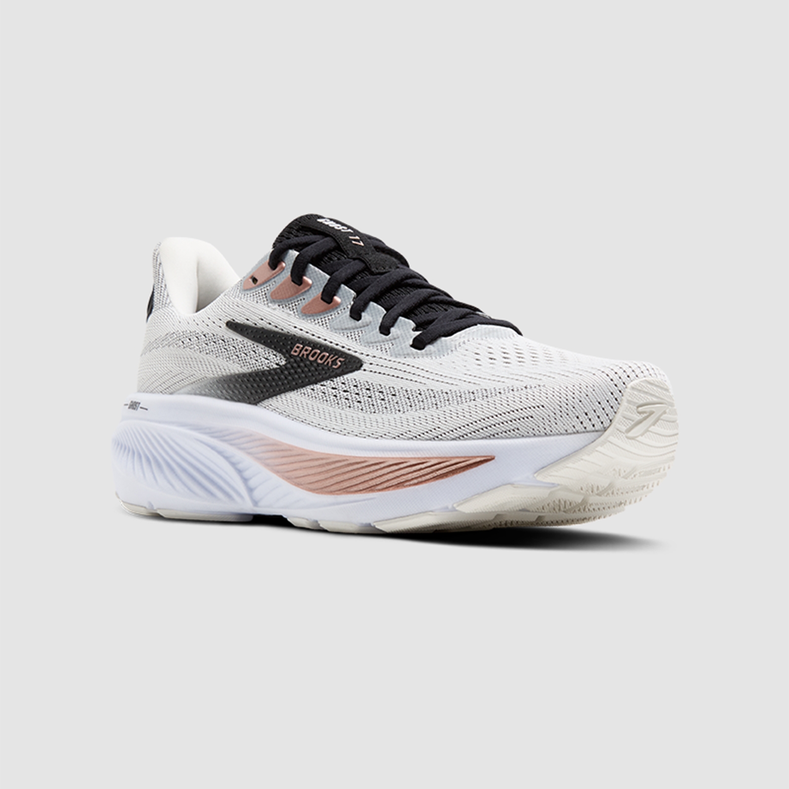 Brooks Women's Ghost 17 - 105 White/Black/Rose Gold - 7