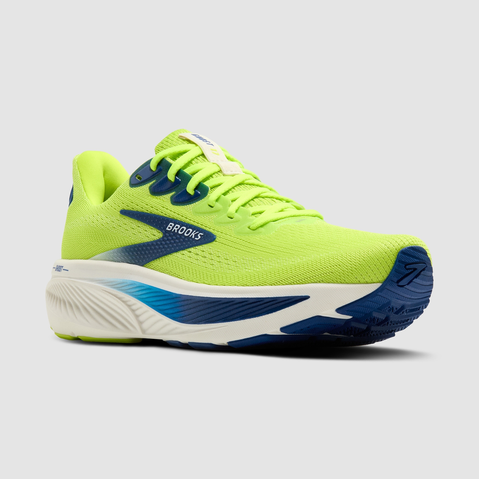 Myprotein UK Brooks Men's Ghost 17 - 325 Acid Lime/Navy/White - 7