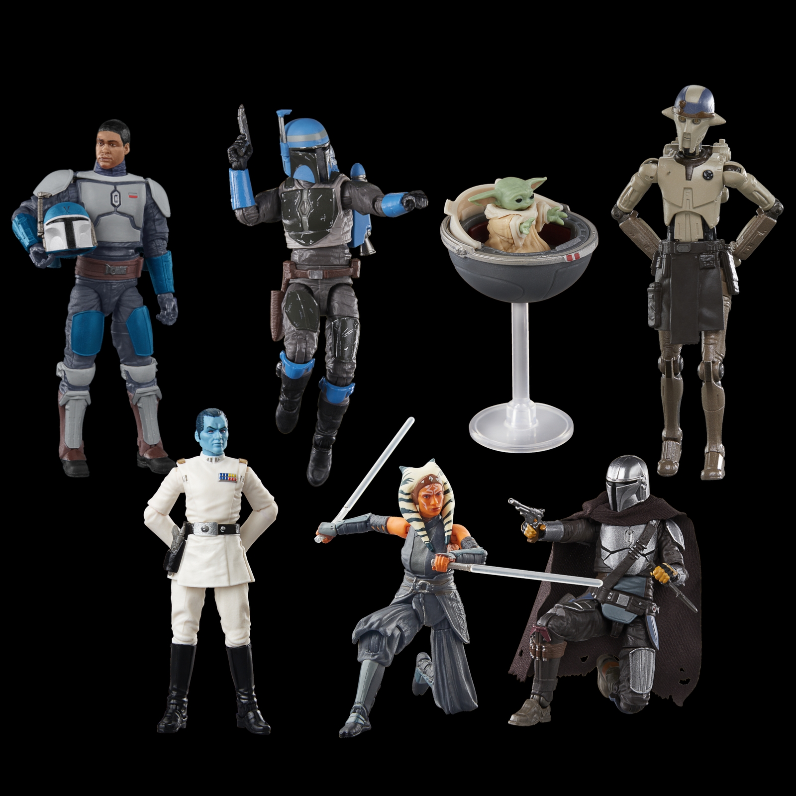 Hasbro Star Wars Disney+ The Vintage Collection 7 Action Figure Bundle (3.75 )
