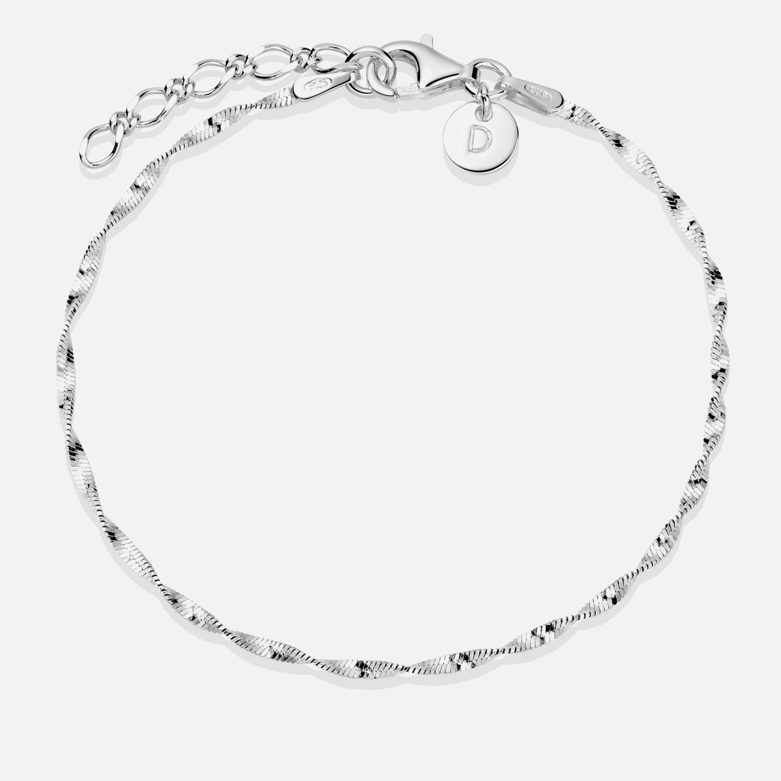 Daisy London Helix Twisted Sterling Silver Bracelet