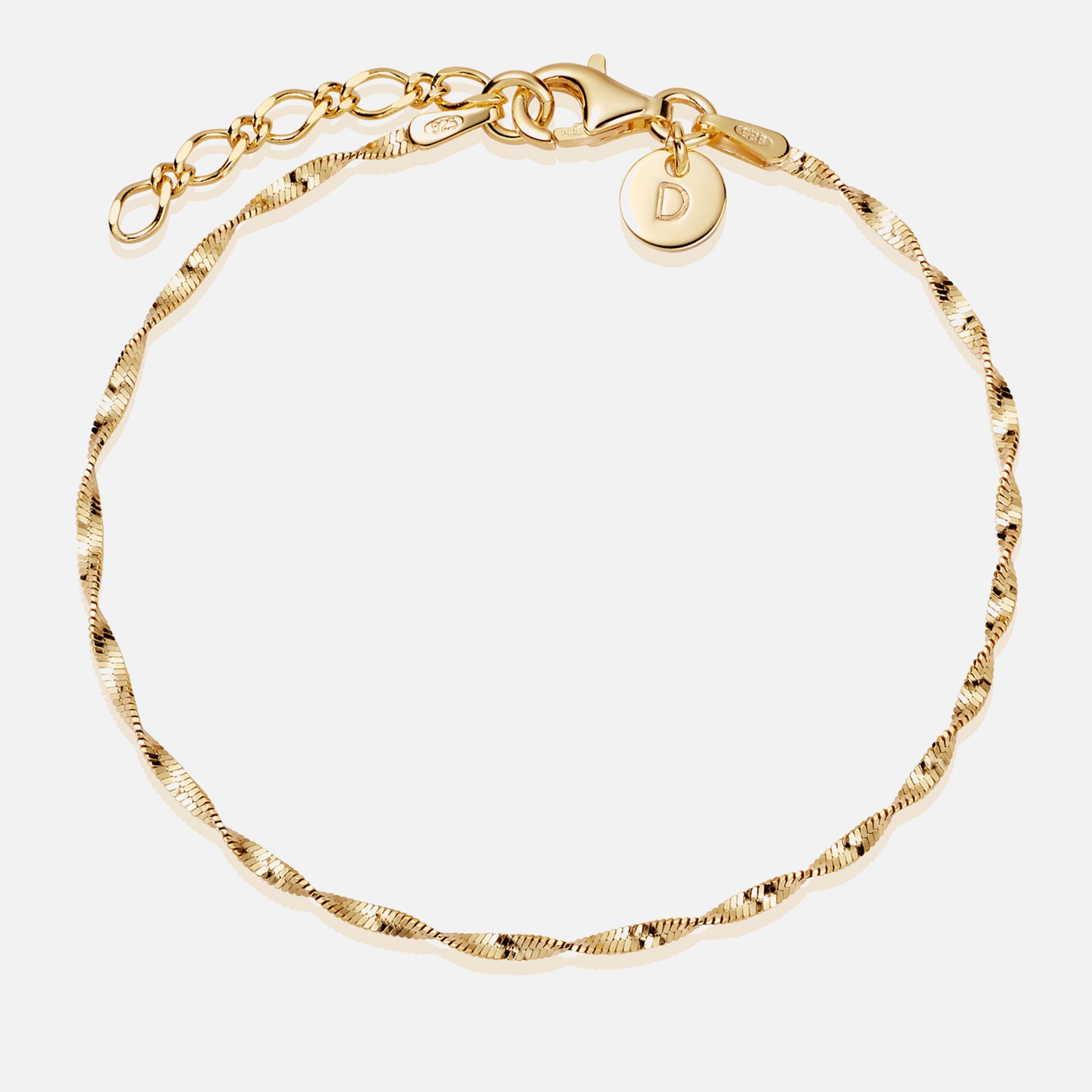 Daisy London Helix Twisted 18k Gold-Plated Bracelet