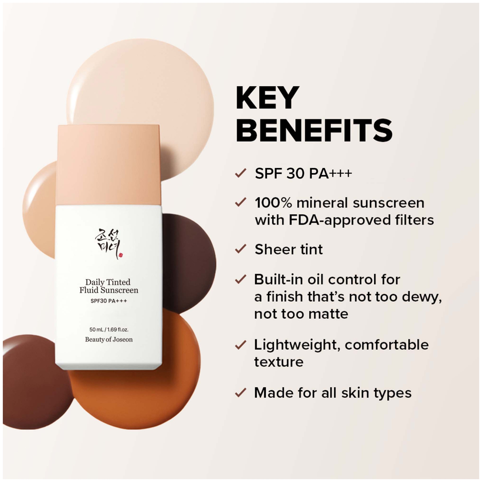 Thumbnail - Beauty Of Joseon Daily Tinted Fluid Sunscreen SPF30 PA+++ 50ml (Various Shades) - DP320