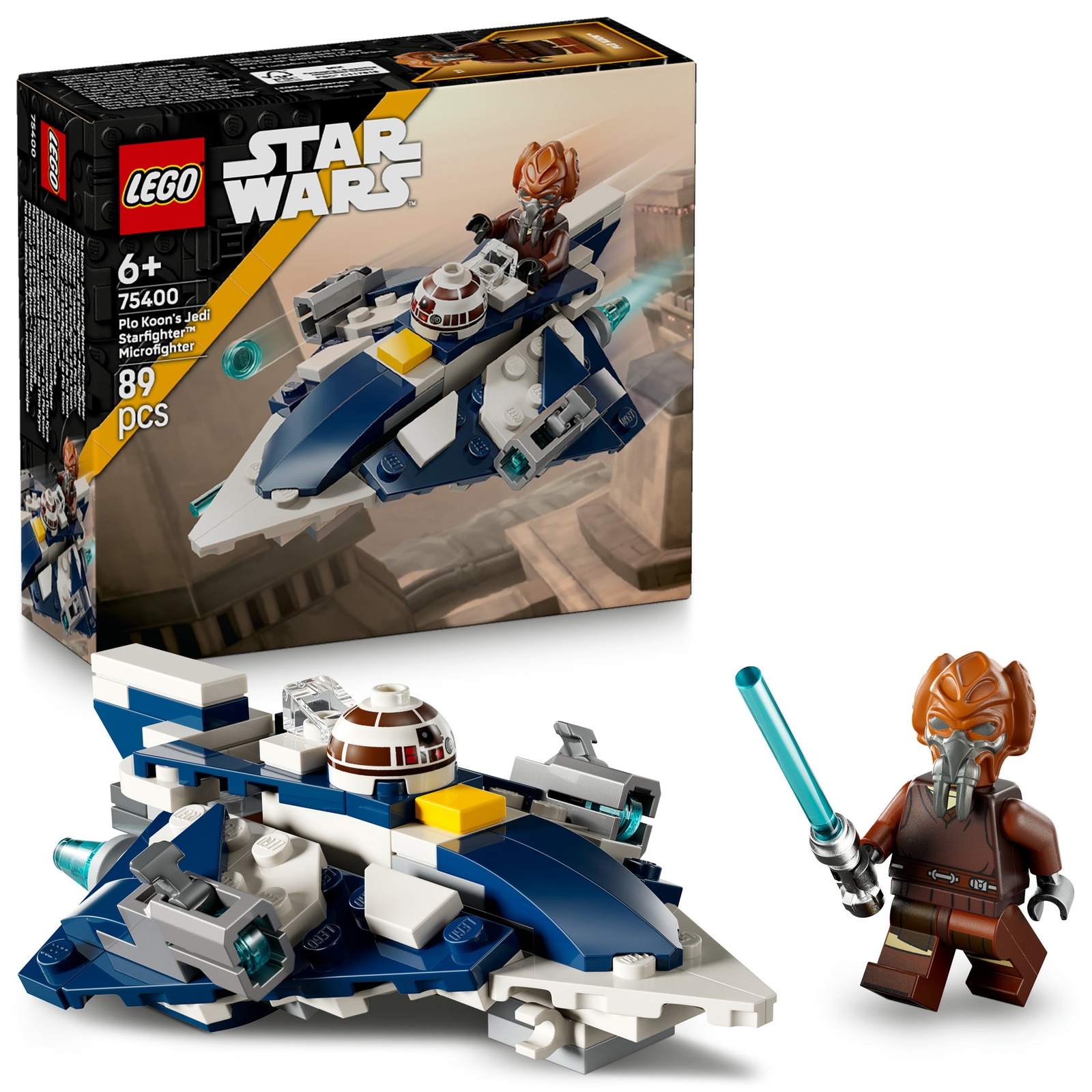 LEGO® Star Wars™ Plo Koon’s Jedi Starfighter™ Microfighter Building Toy 75400