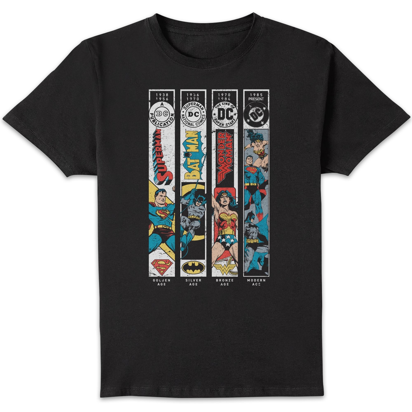 DC Comics Justice League Timeline Unisex T-Shirt - Black - 5XL