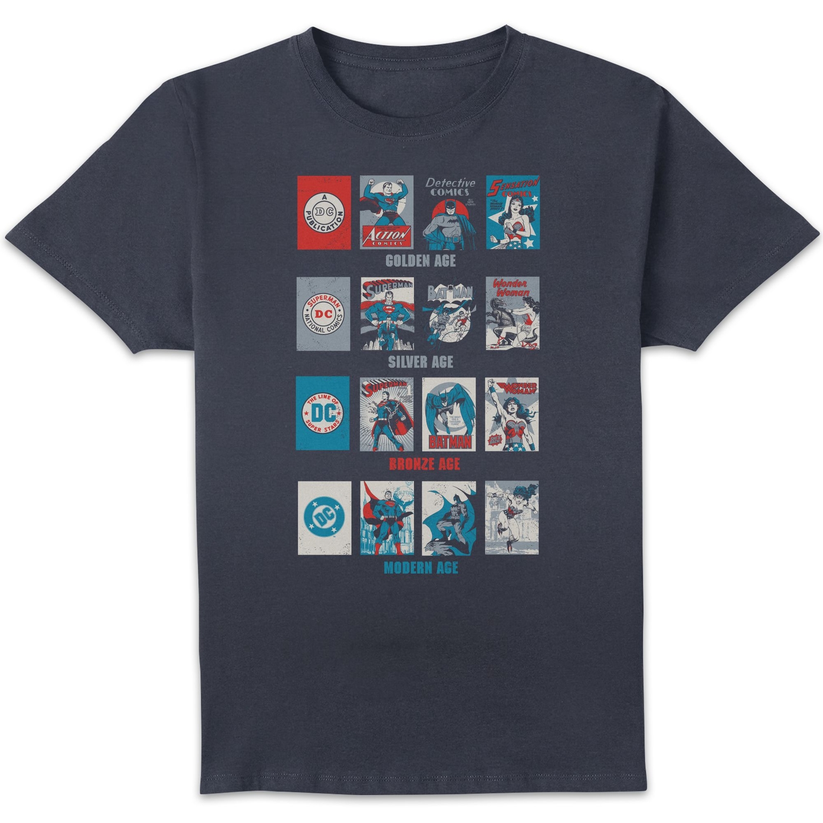 DC Comics Justice League Through The Ages Unisex T-Shirt - Navy - XL