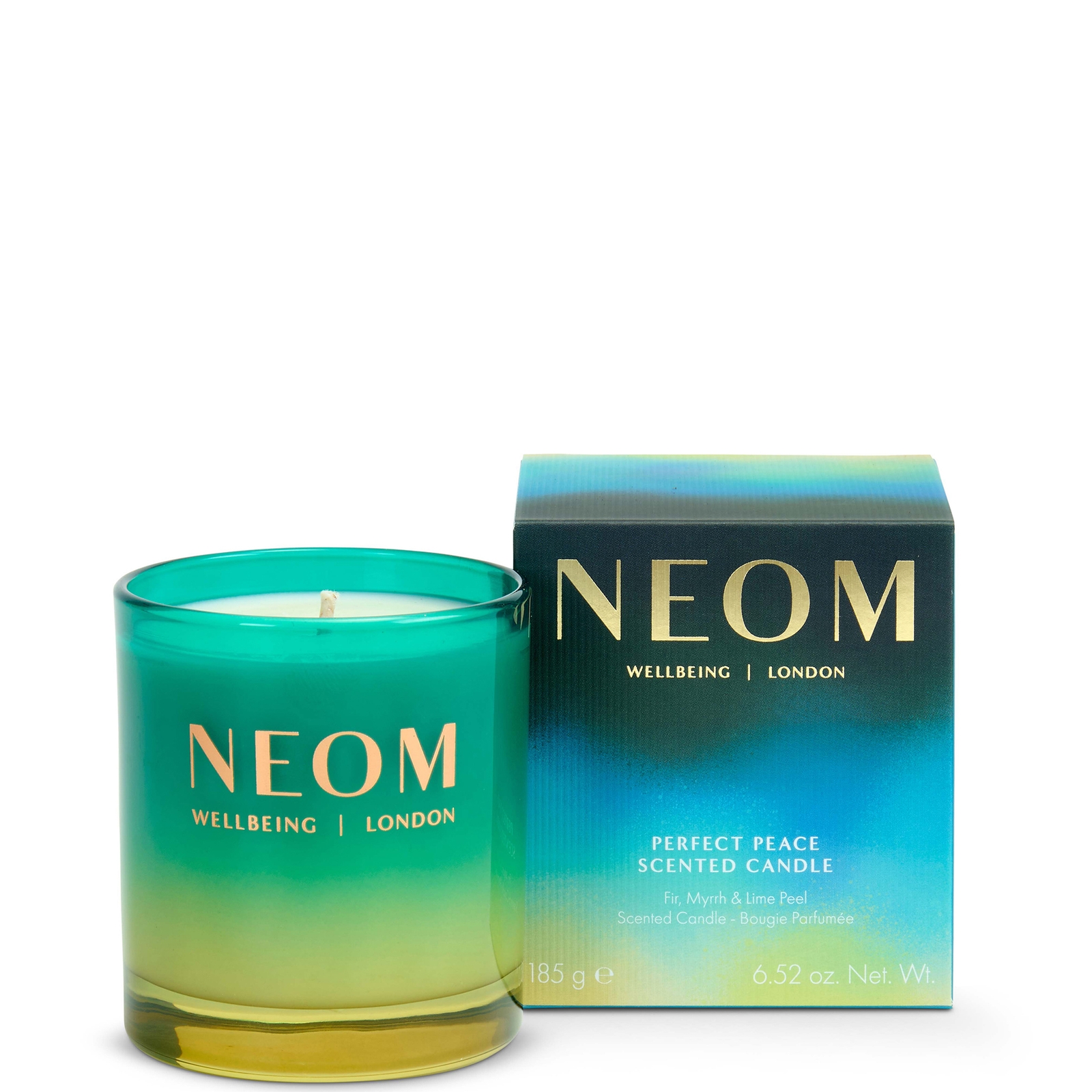 Neom Perfect Peace 1 Wick Candle 185g In Green