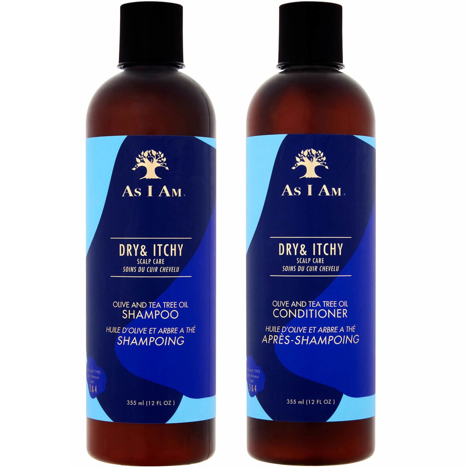 

As I Am Dry & Itchy Scalp Care Olive and Tea Trea Oil Shampoo & Conditoner 355ml