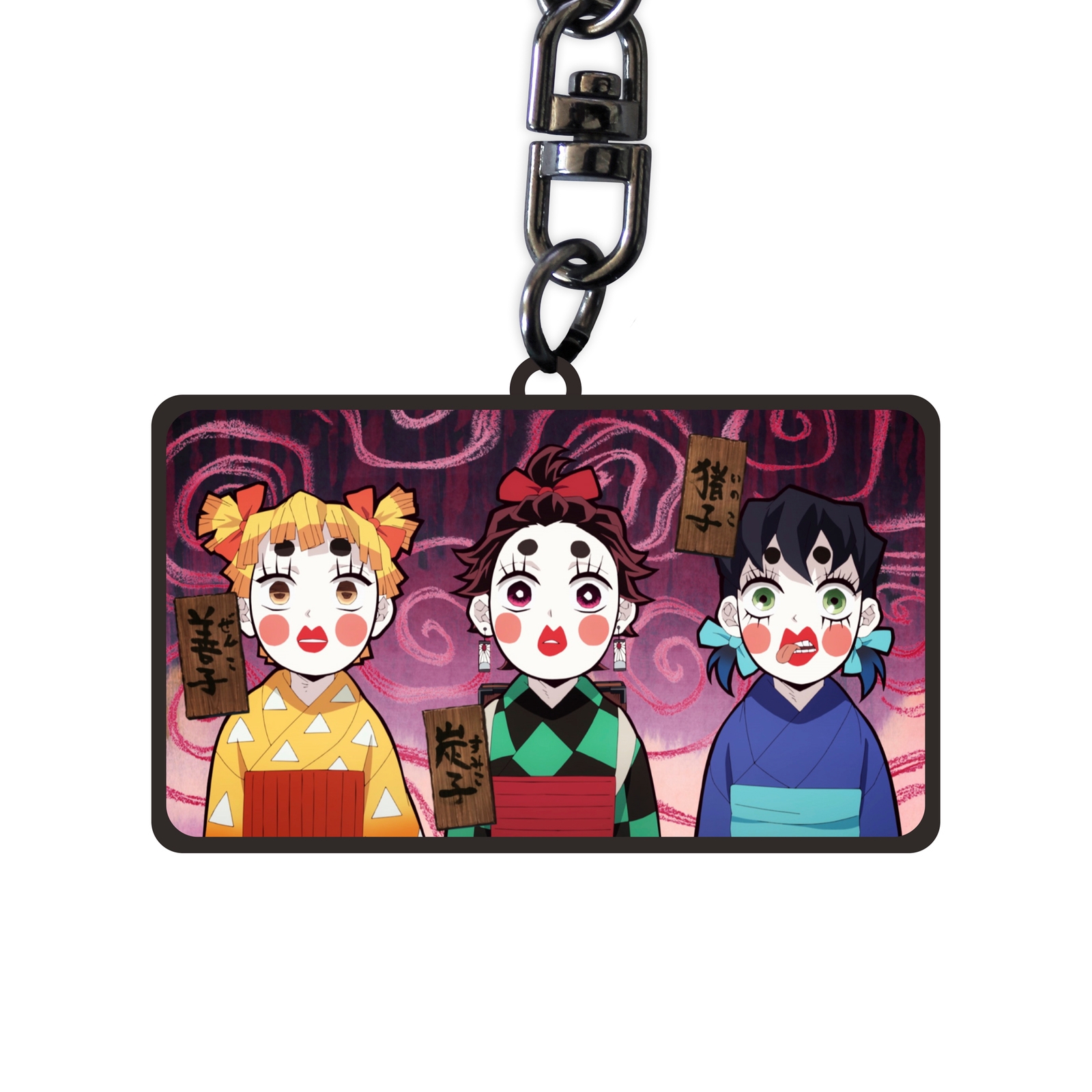Demon Slayer Sumiko, Zenko & Inoko Metal Keychain