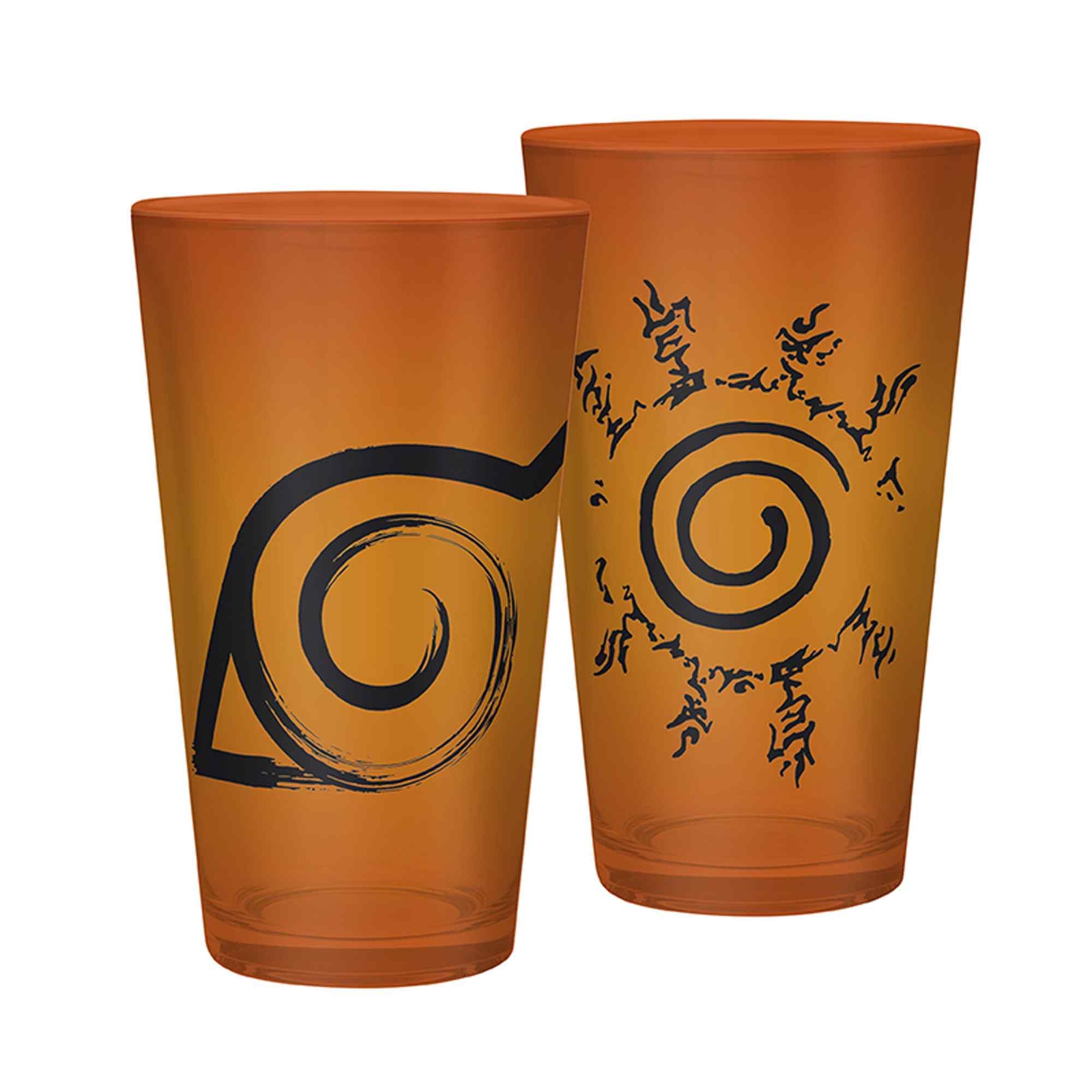 Naruto Konoha & Seal 400ml Glass