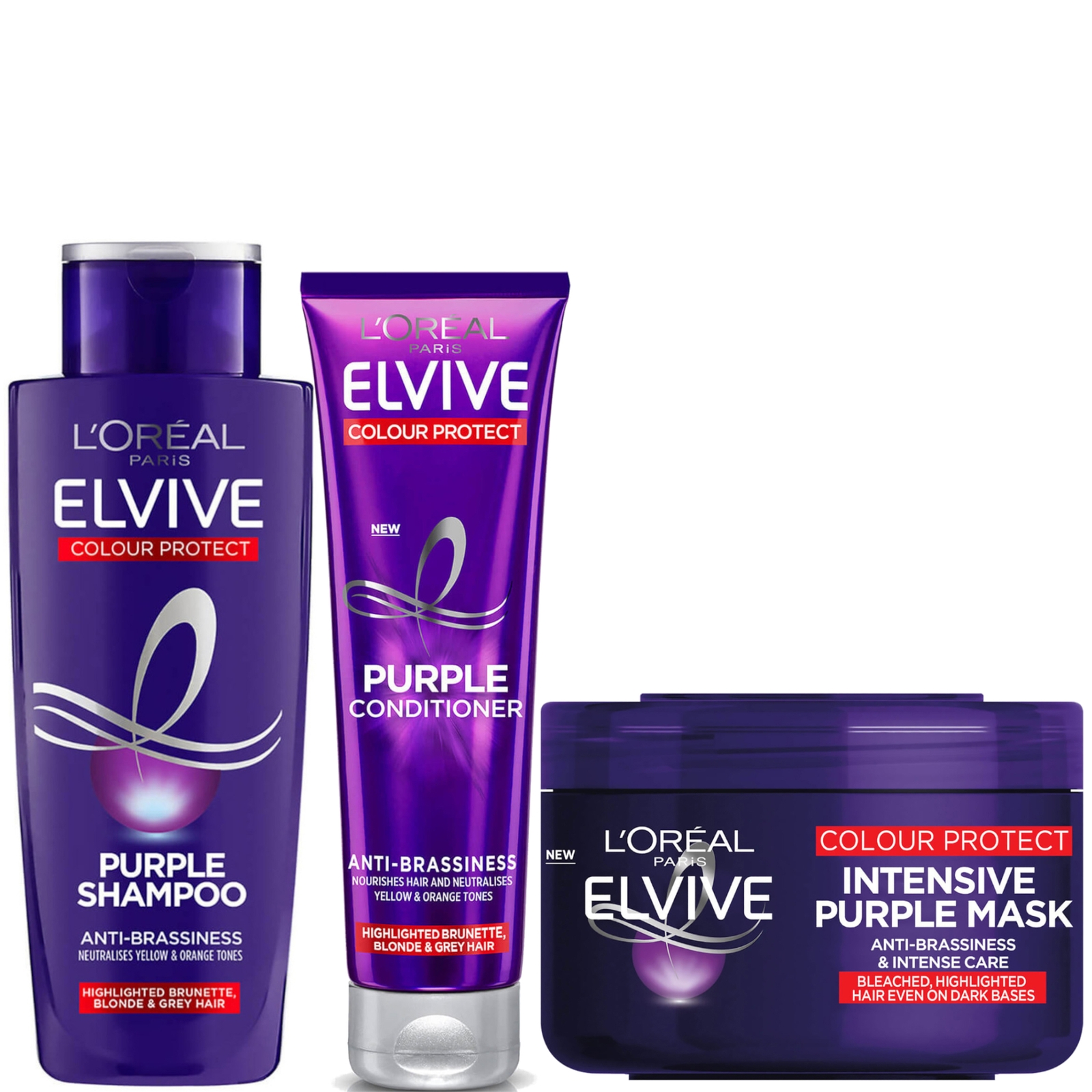 L'oréal Paris Elvive Colour Protect Anti-brassiness Purple Routine