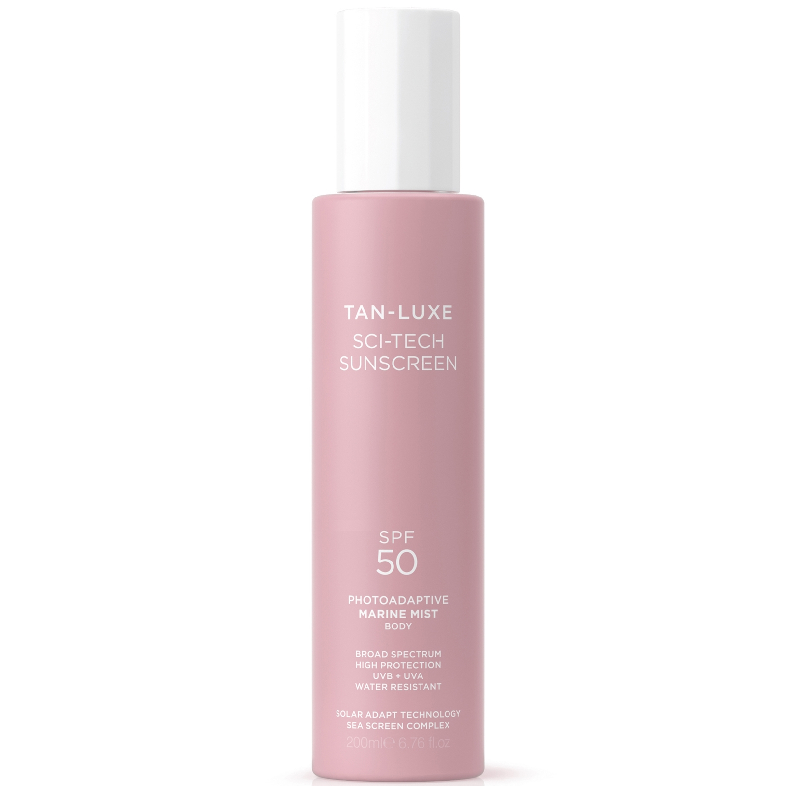Tan-luxe Sci Tech Sunscreen Photo-adaptive Body Mist Spf 50 200ml