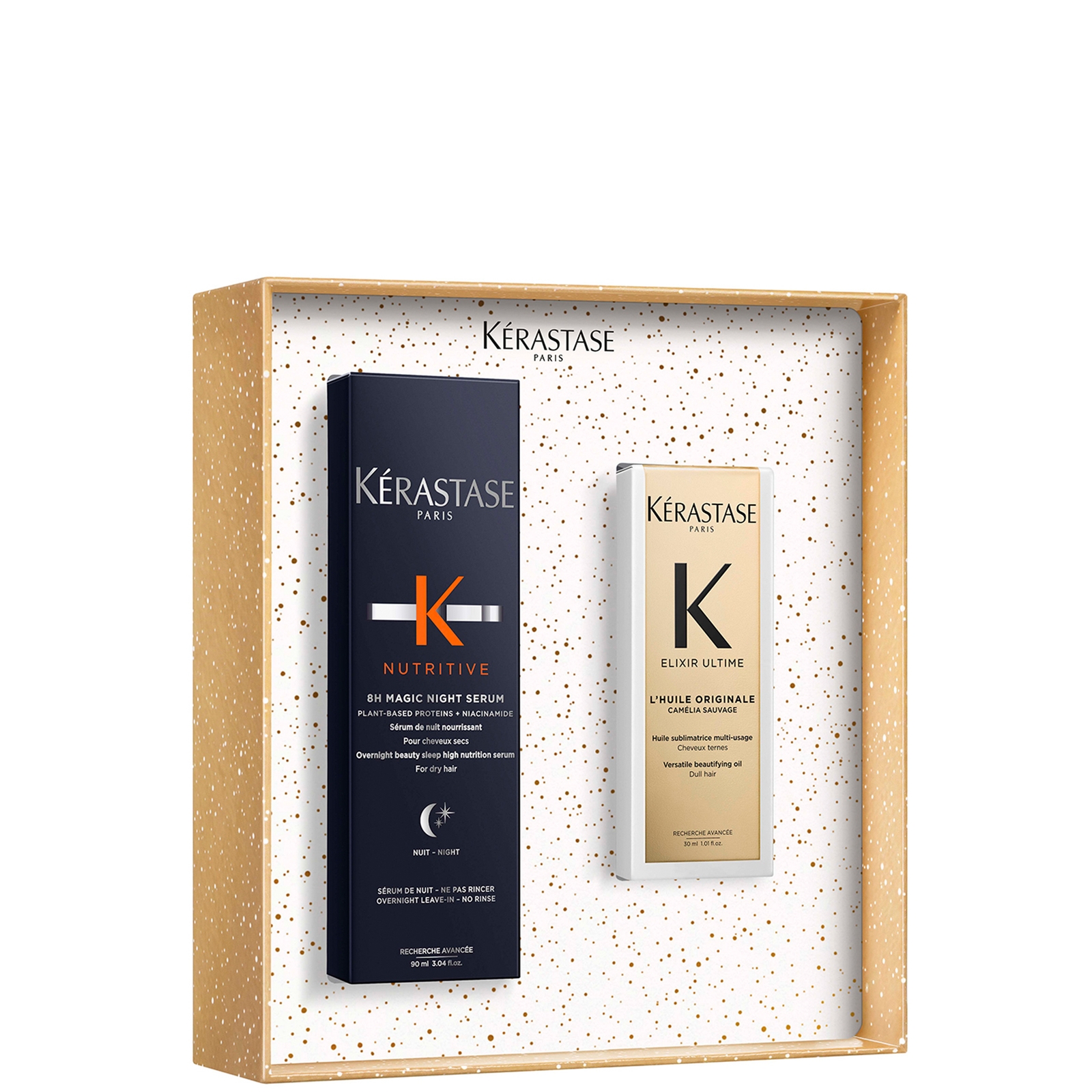 Kerastase Kérastase Iconics Set For Nourishment, 8h Magic Night Serum & Travel Size Elixir Ultime Hair Oil (wo