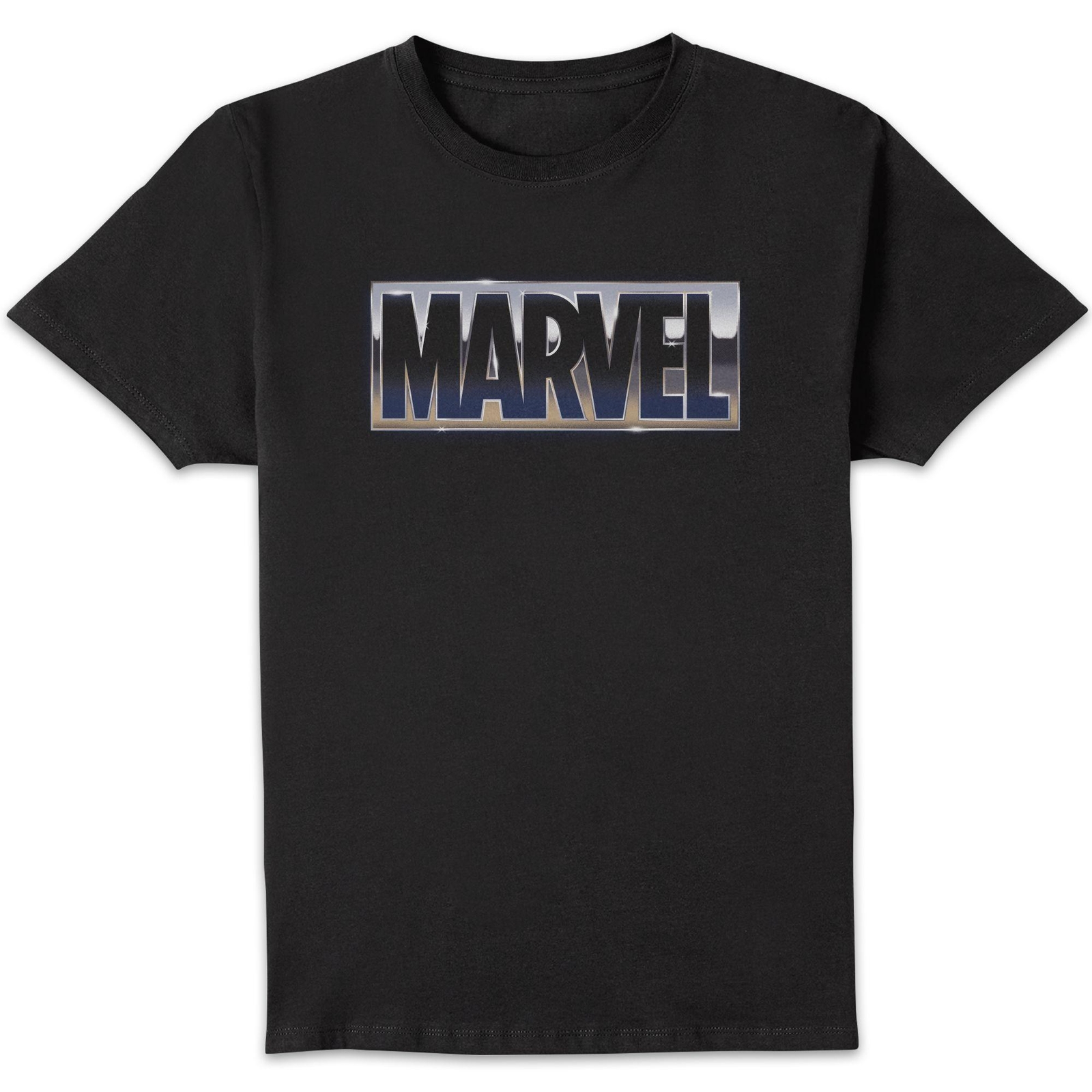 Marvel Metallic Logo Unisex T-Shirt - Black - S