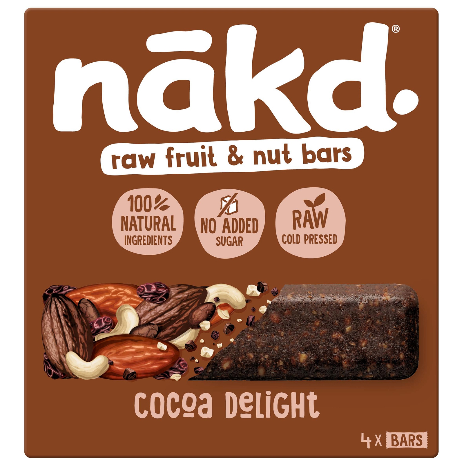 Nakd Fruit & Nut Bars - 4servings - Cocoa Delight