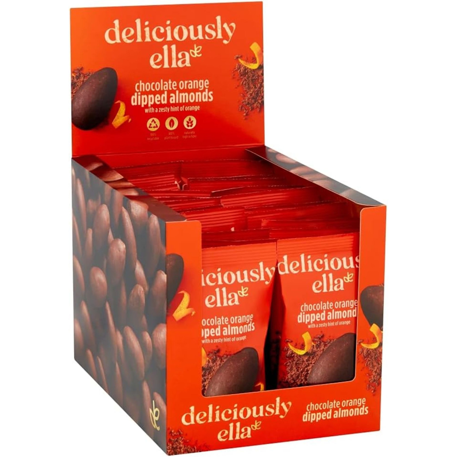 Deliciously Ella Dipped Almonds - 12servings - Chocolate Orange