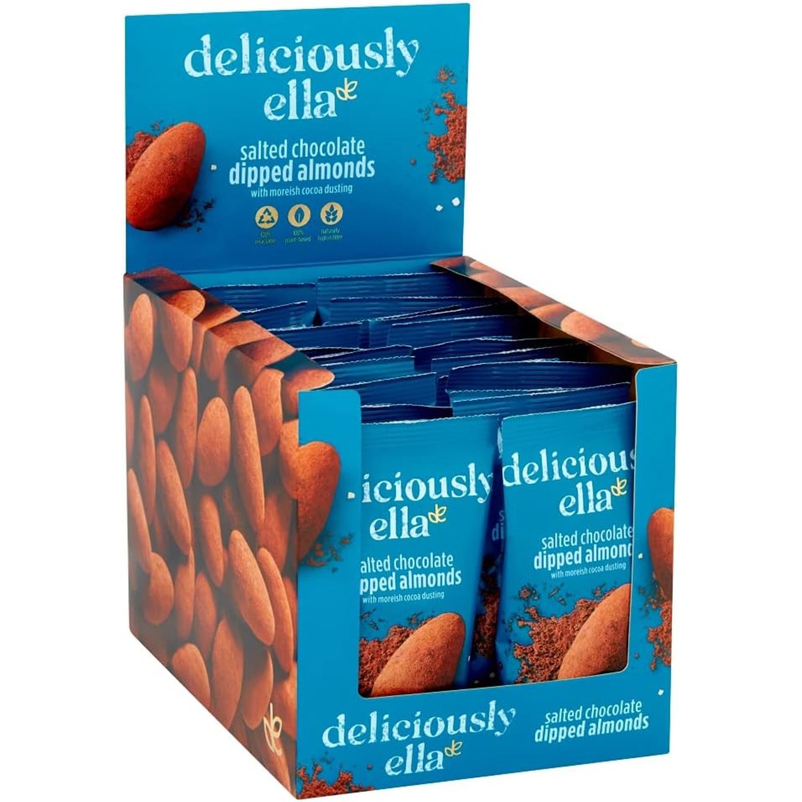 Deliciously Ella Dipped Almonds - 12servings - Salted Chocolate