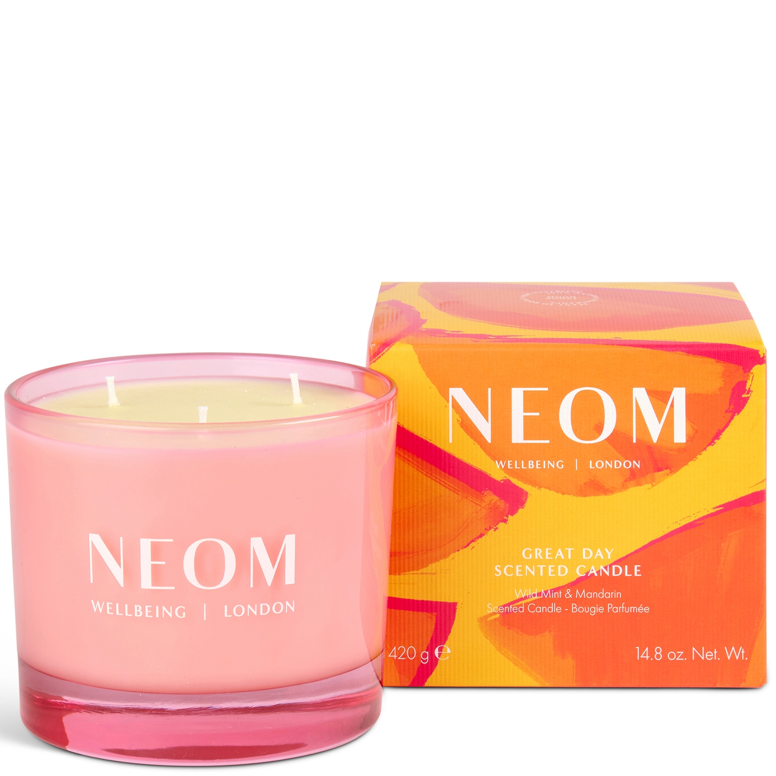 Neom Wellbeing Great Day 3 Wick Candle 420g