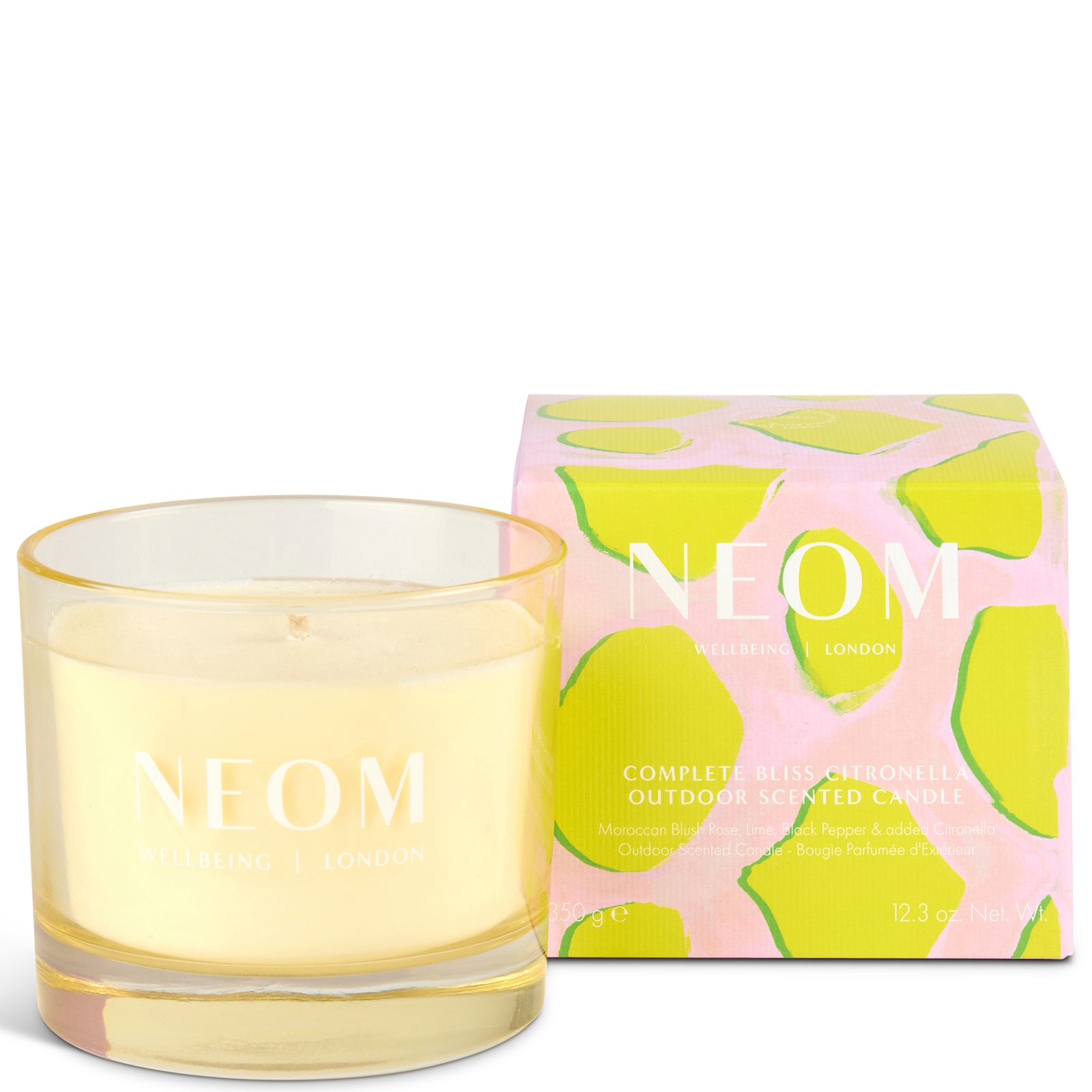 Neom Wellbeing Complete Bliss Citronella Outdoor Candle 350g