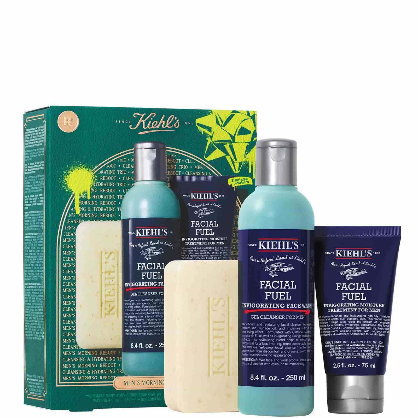 Kiehl's Since 1851 Kiehl's Men's Morning Reboot Set (worth £79)
