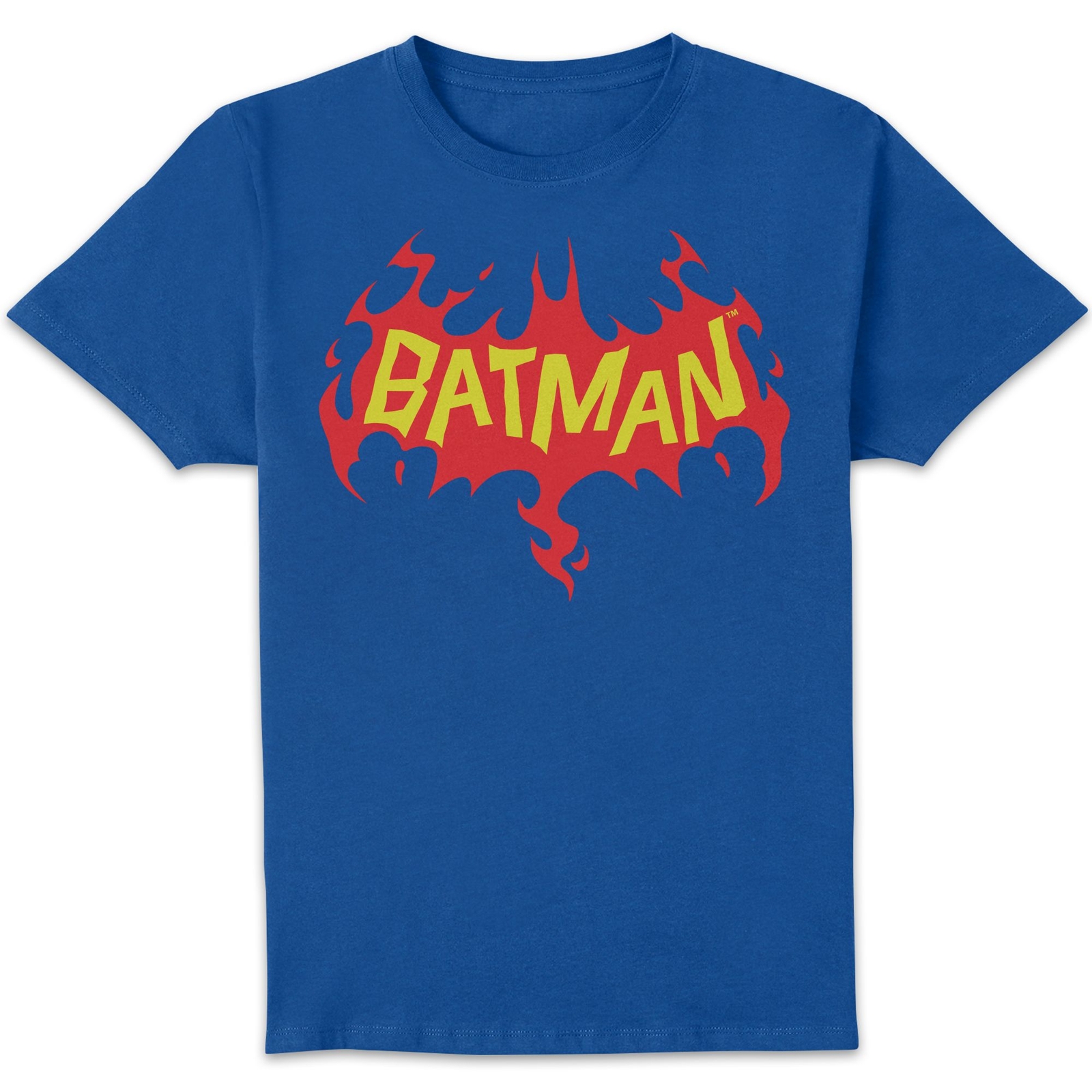 DC Comics Batman Flame Unisex T-Shirt - Blue - XL