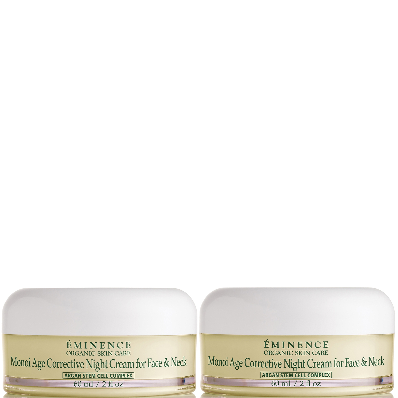 Eminence Organic Skin Care Monoi Age Corrective Night Cream For Face And Neck 2 Fl. Oz. Duo (worth $115)