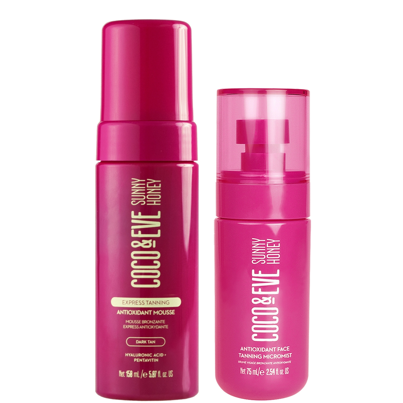 Coco & Eve Face Tanning Micromist And Antioxidant Express Tanning Mousse Bundle