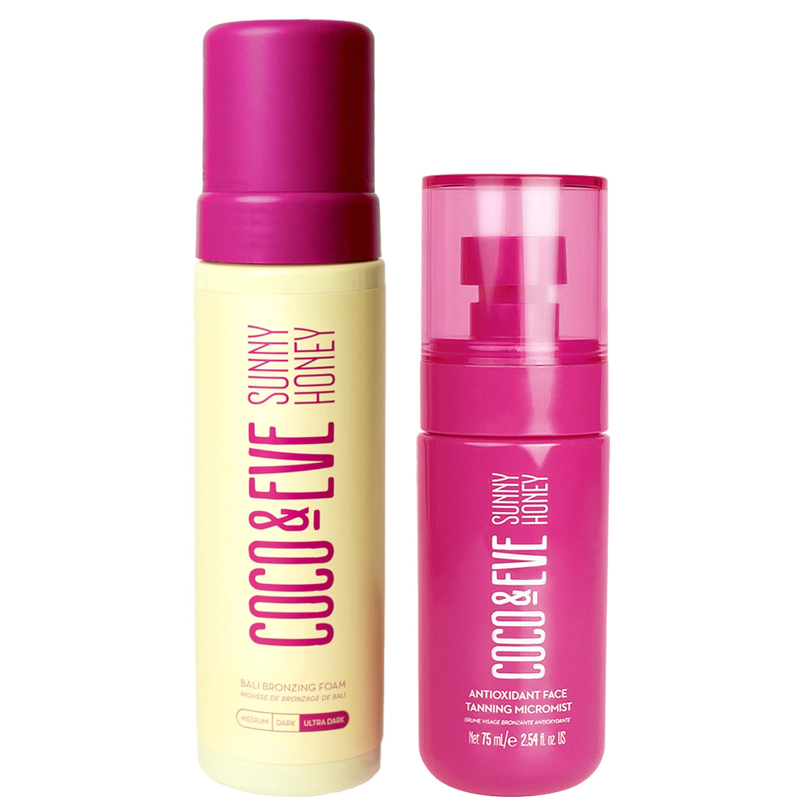 Coco & Eve Bali Bronzing Foam And Face Tanning Micromist Bundle (various Shades) - Ultra Dark