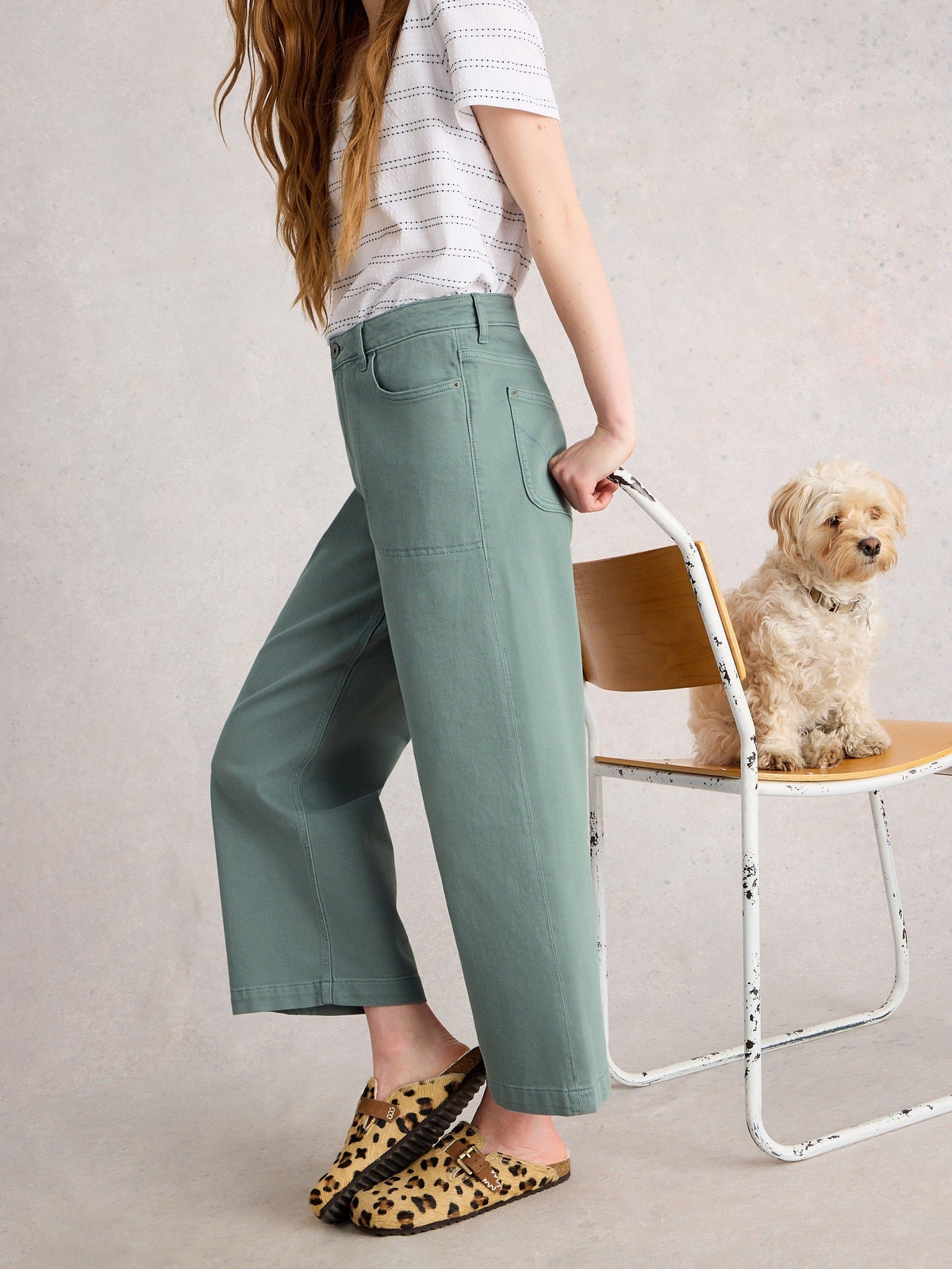 7/8-Jeans Tia mit weitem Bein - 36/R