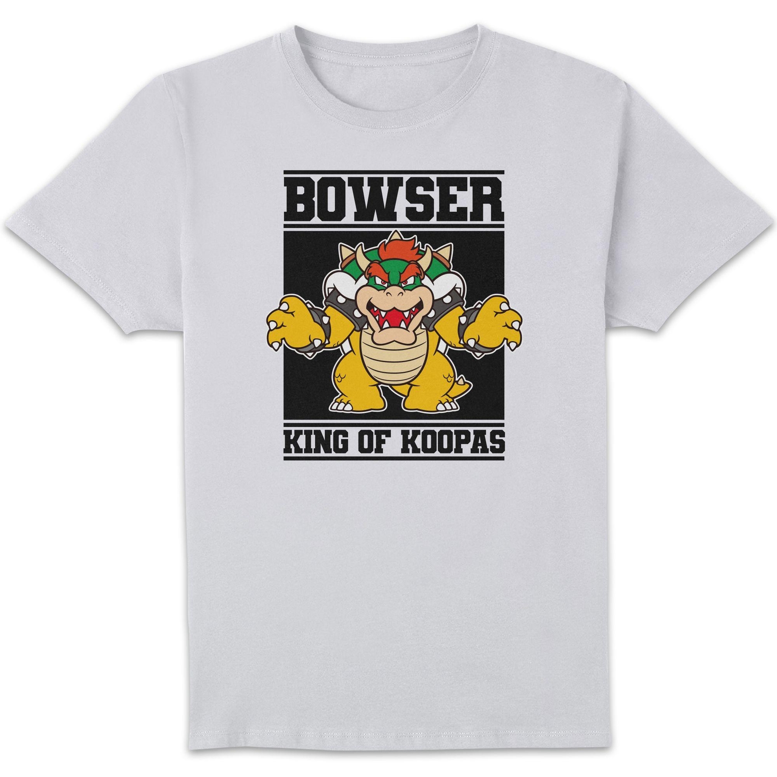 Nintendo Super Mario Bowser King Of Koopas Unisex T-Shirt - White - XXL