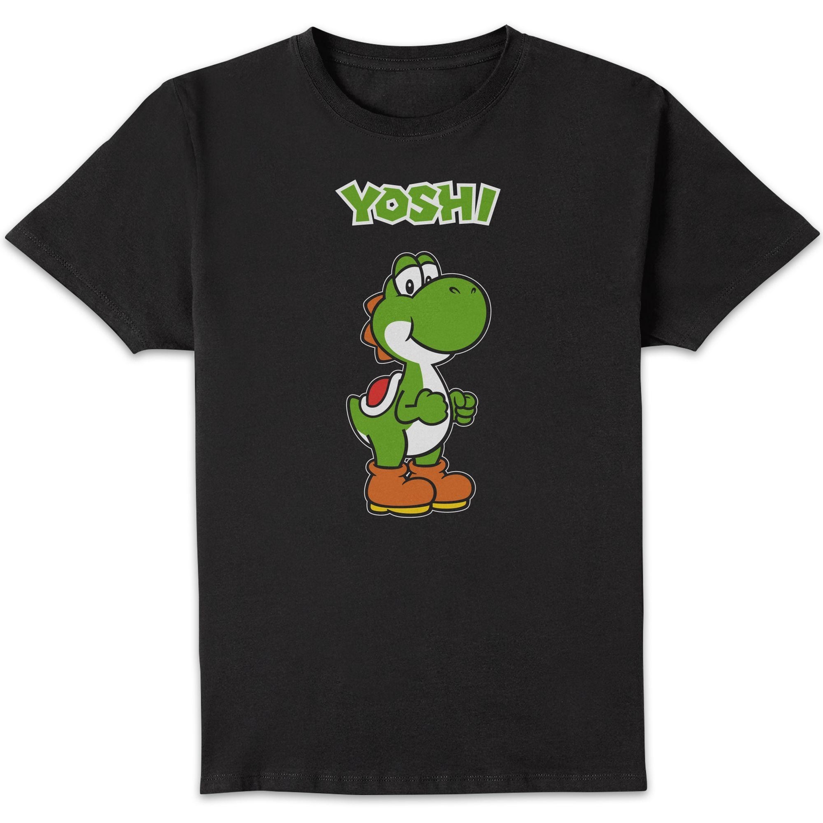 Nintendo Super Mario Yoshi Name Tag Unisex T-Shirt - Black - XXL