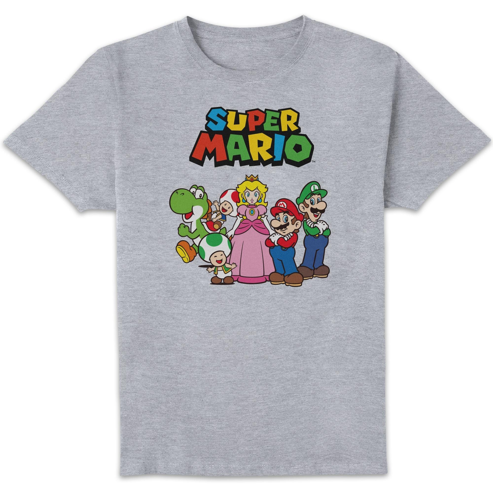 Nintendo Super Mario Vintage Group Unisex T-Shirt - Grey - 4XL