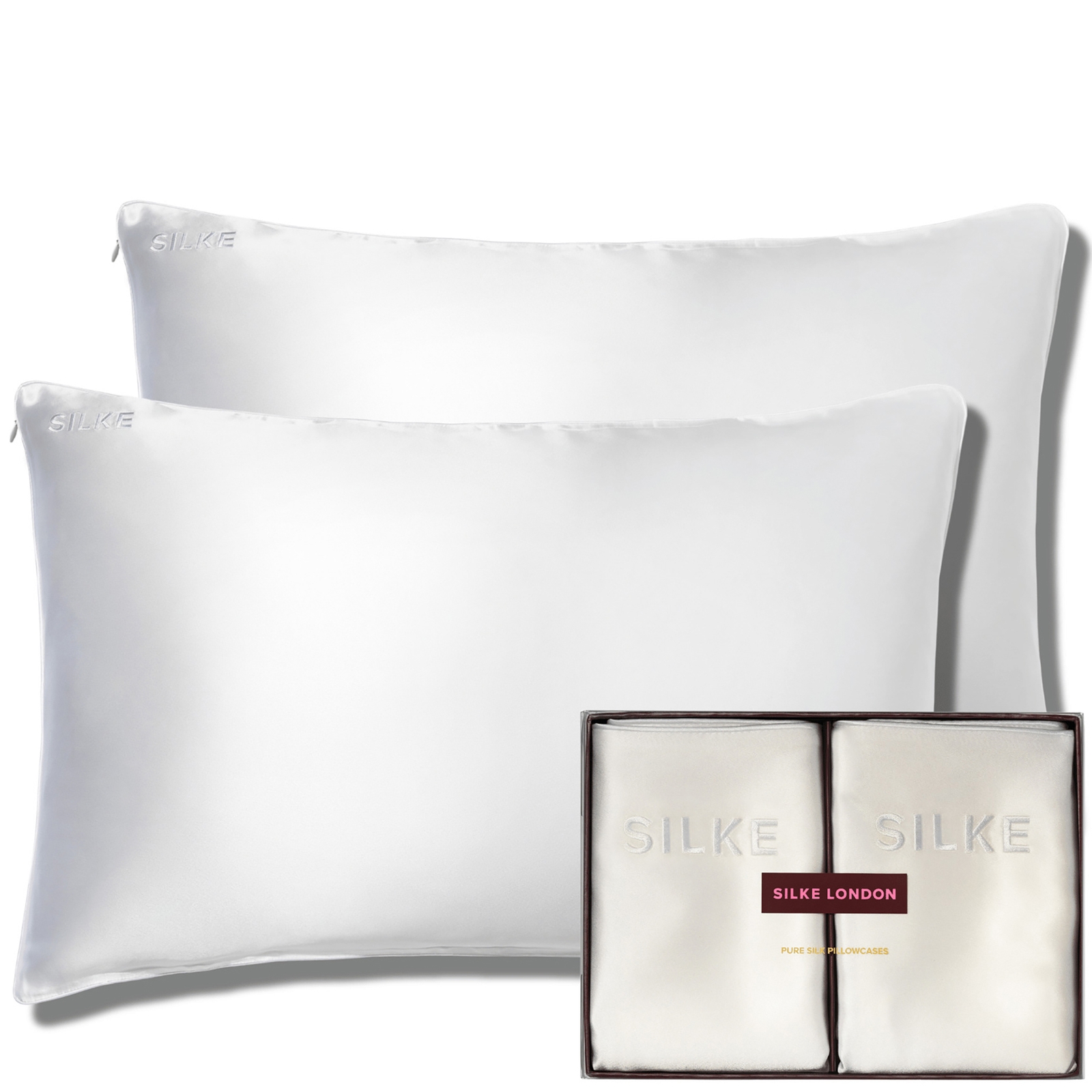 

SILKE Silk Pillowcase Duo - Queen - White