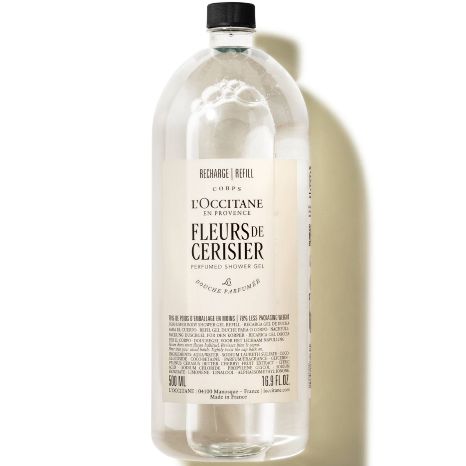 L'occitane Fleurs De Cerisier (cherry Blossom) Shower Gel Refill 500ml