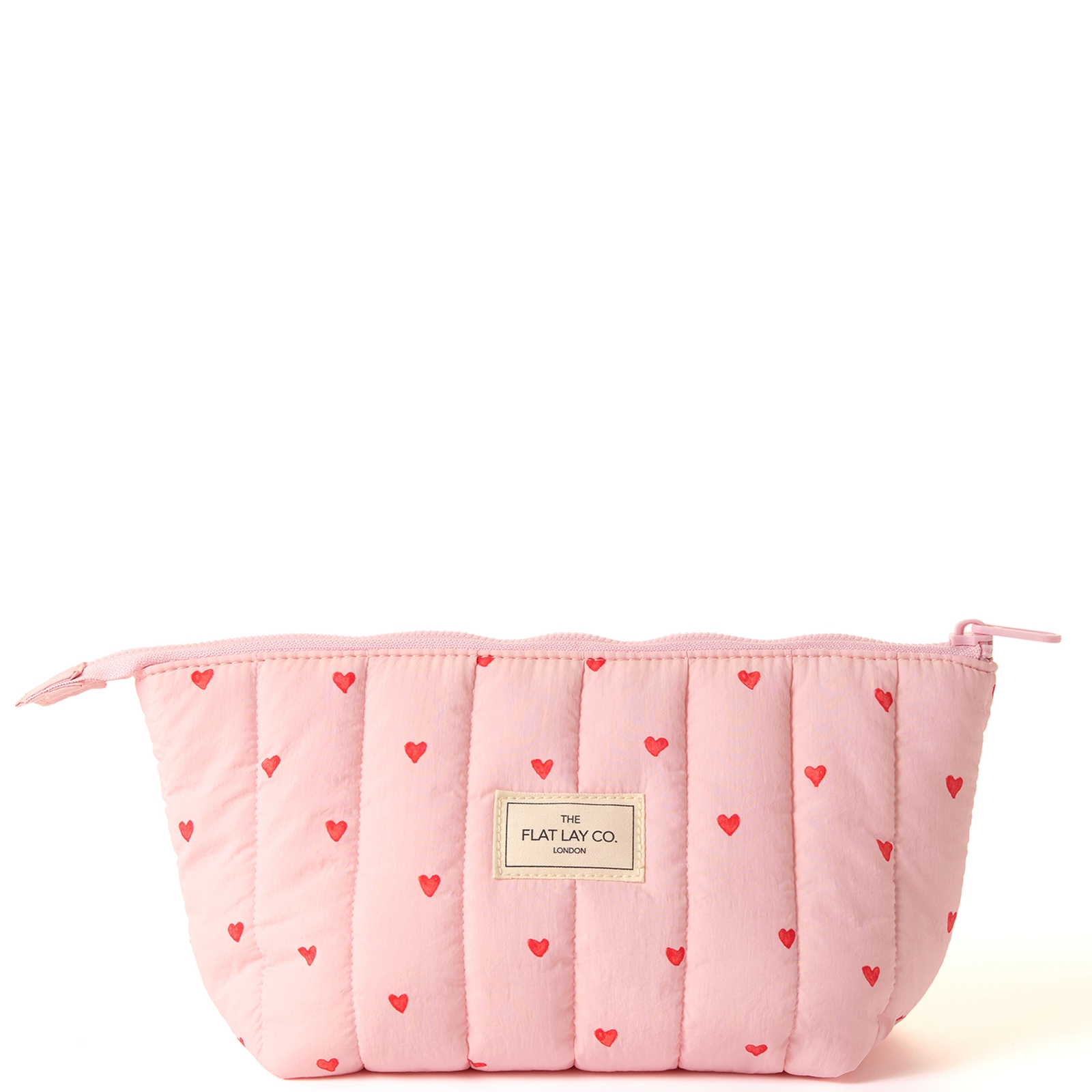 

The Flat Lay Co. Marshmallow Essential Makeup Pouch - Sweet Pink Hearts
